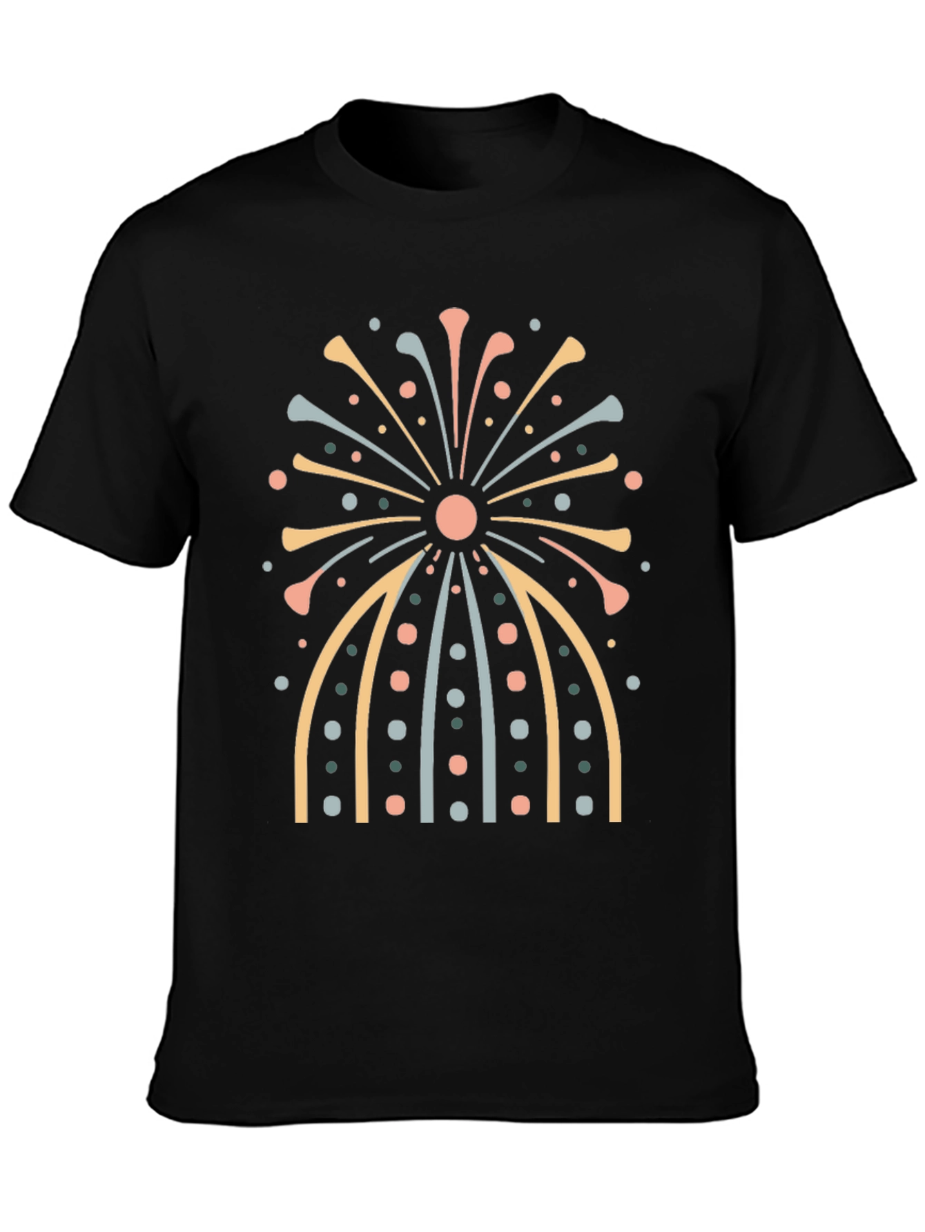 Retro Fireworks Graphic Tee - Stylish Comfort