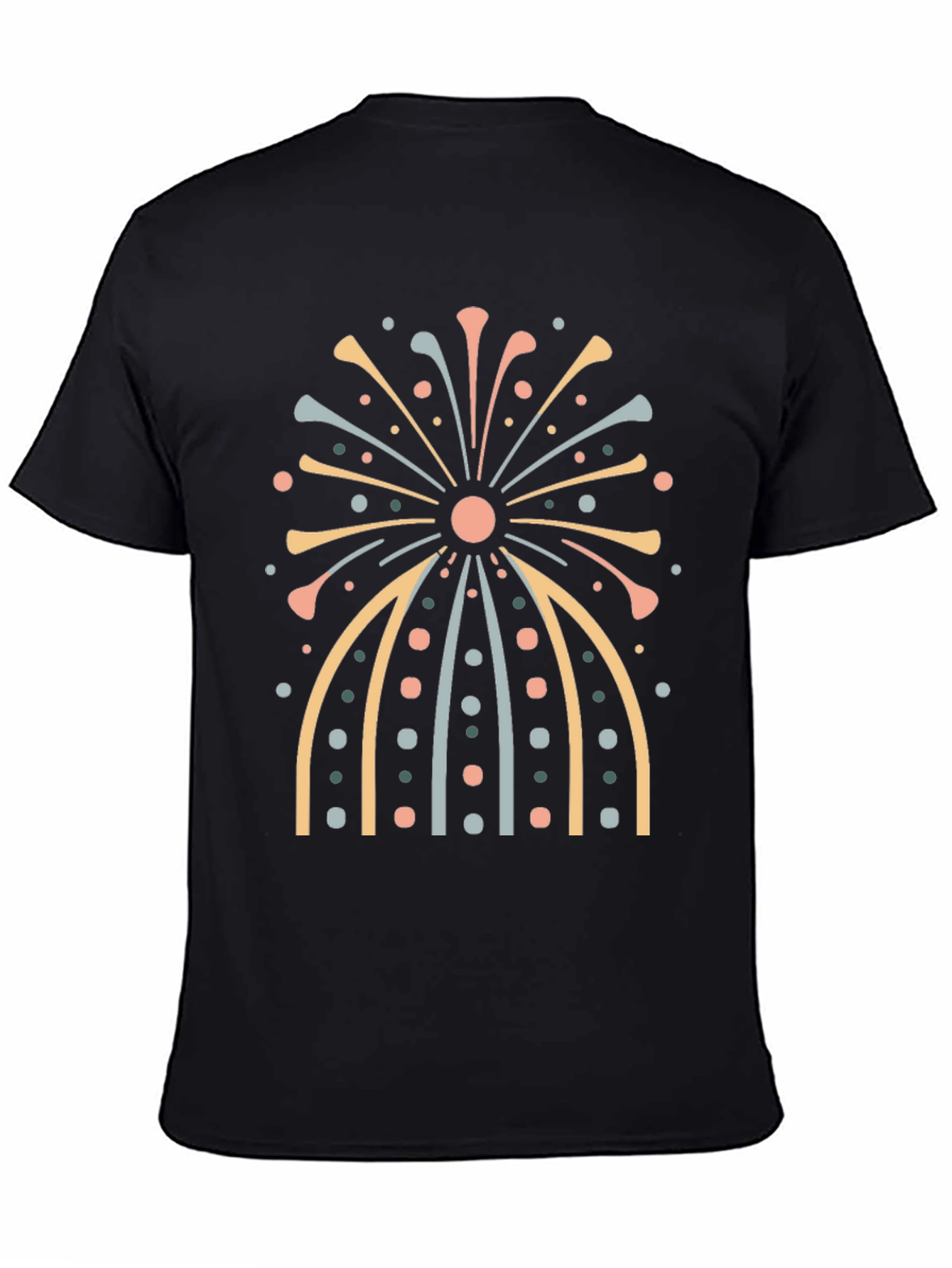 Retro Fireworks Graphic Tee - Stylish Comfort