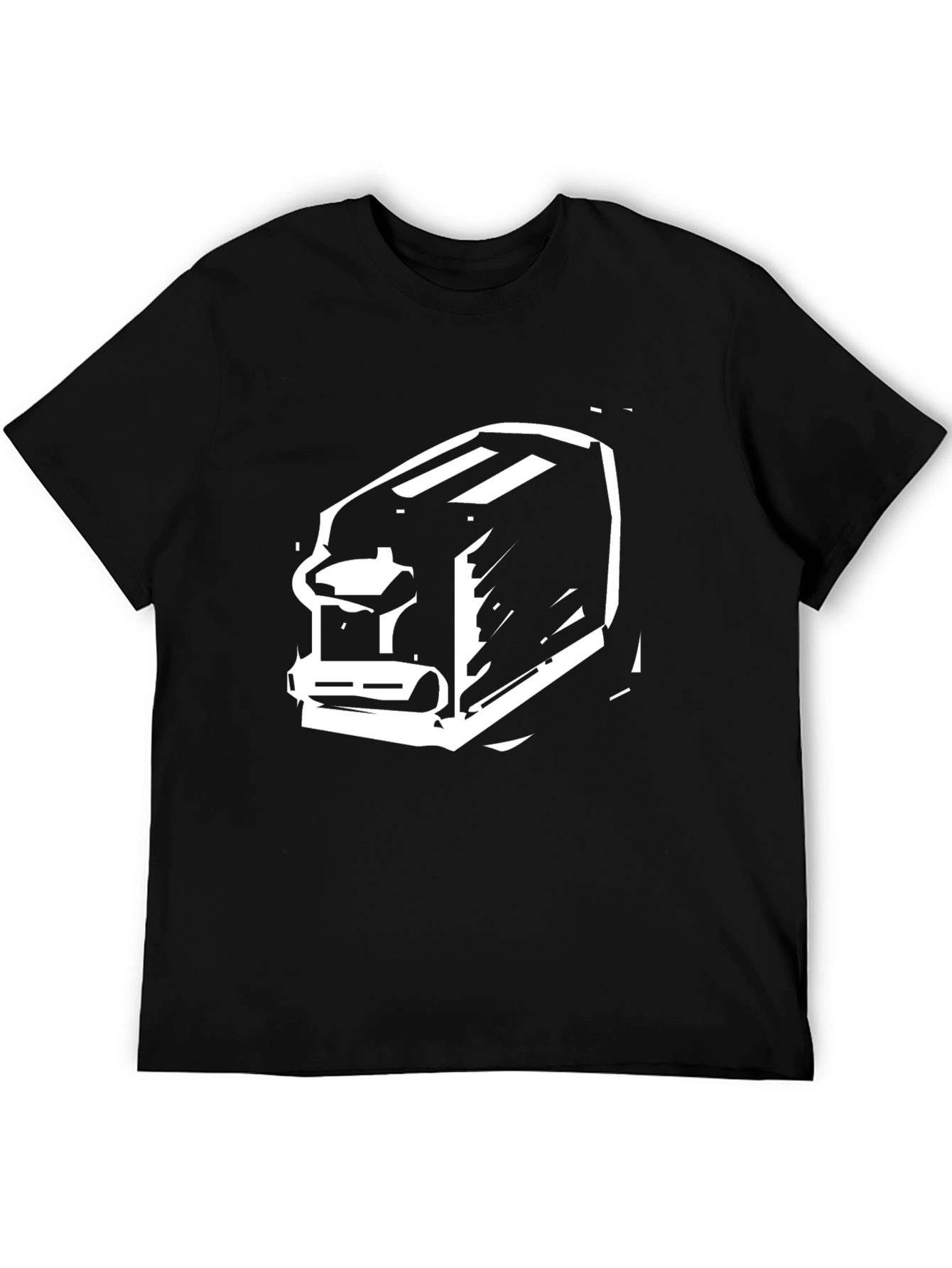 Toaster Graphic Tee - Black Cotton T-Shirt