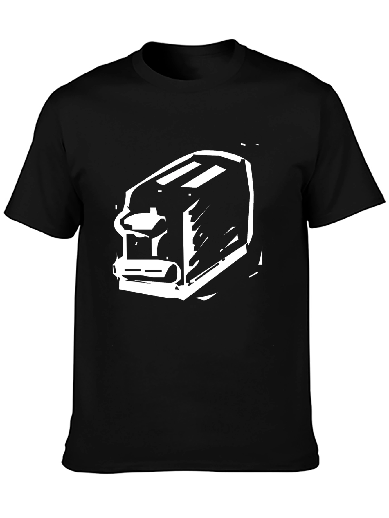 Toaster Graphic Tee - Black Cotton T-Shirt