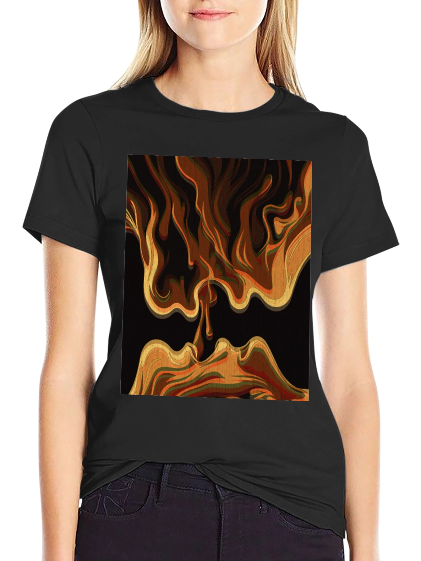 Abstract Faces Graphic Tee - Modern Art Shirt
