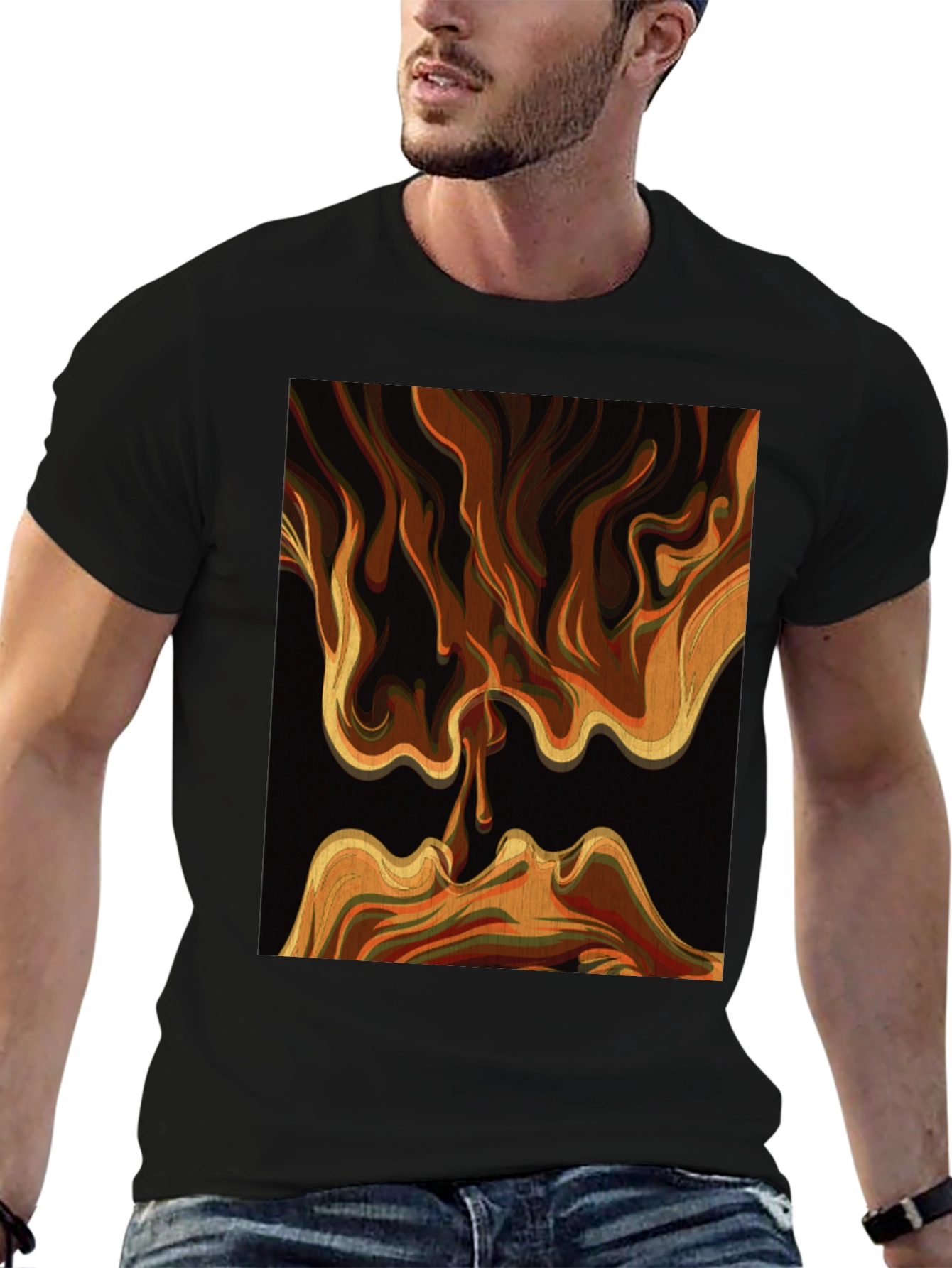 Abstract Faces Graphic Tee - Modern Art Shirt
