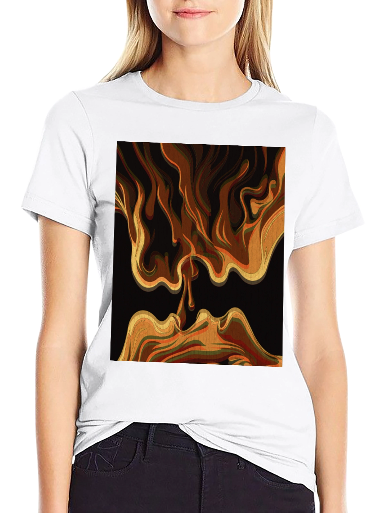 Abstract Faces Graphic Tee - Modern Art Shirt