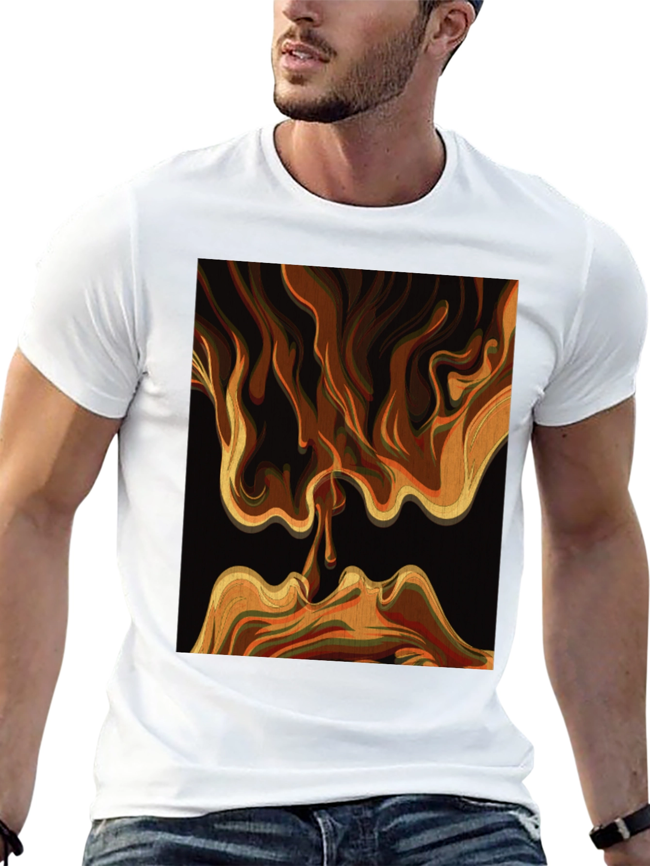 Abstract Faces Graphic Tee - Modern Art Shirt