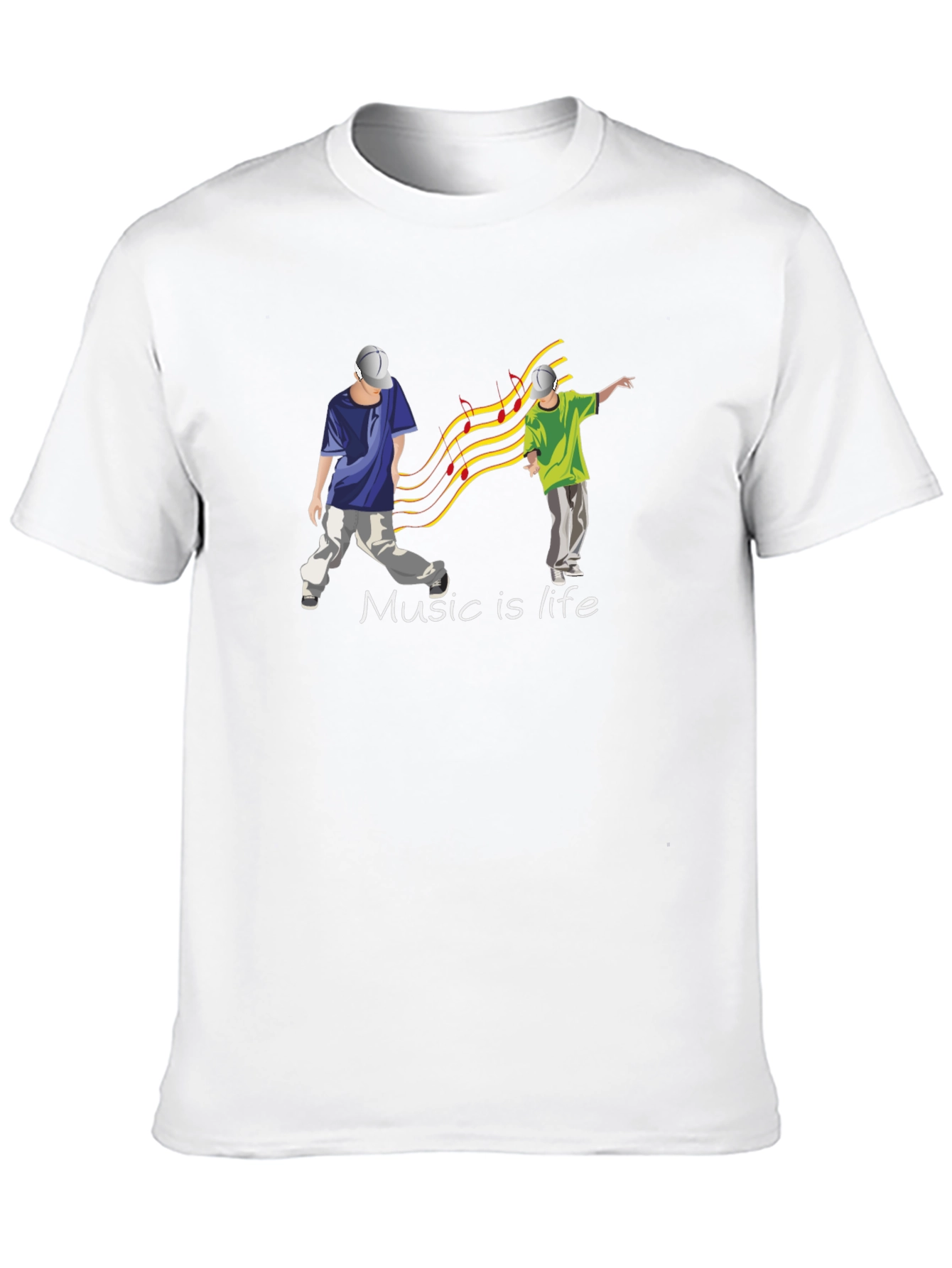 Music is Life Black T-Shirt