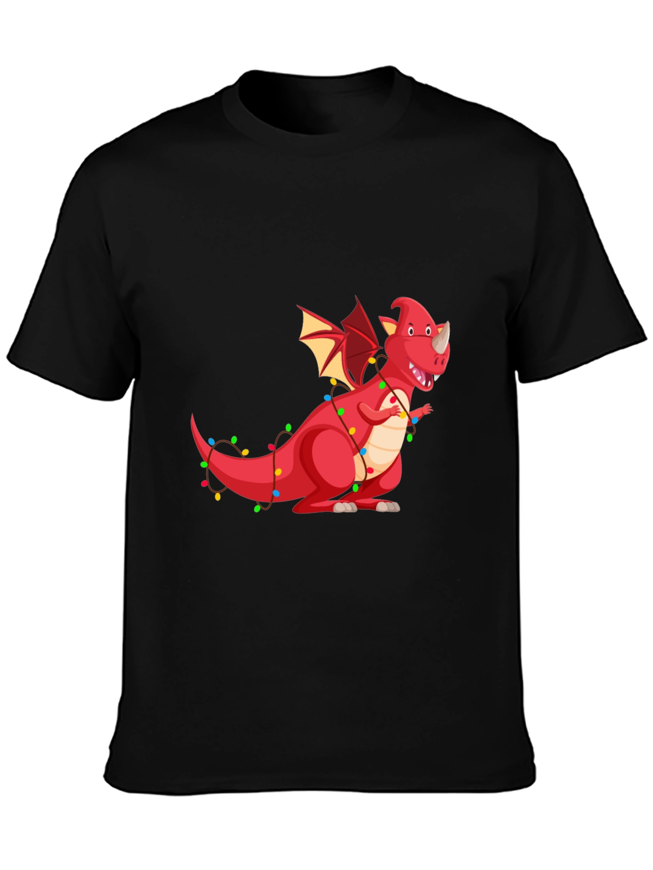 Festive Dragon Graphic T-Shirt - Holiday Fun