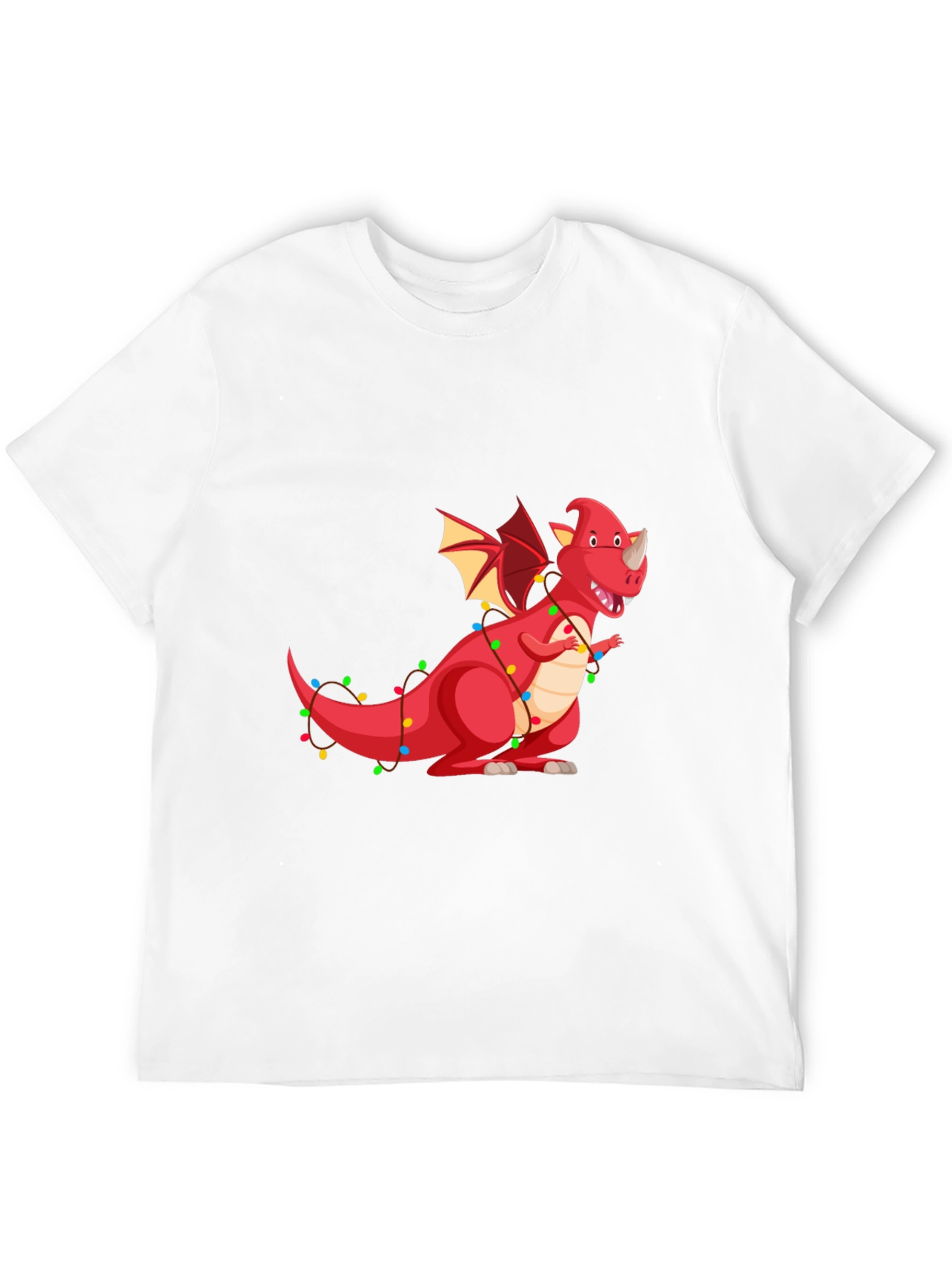 Festive Dragon Graphic T-Shirt - Holiday Fun