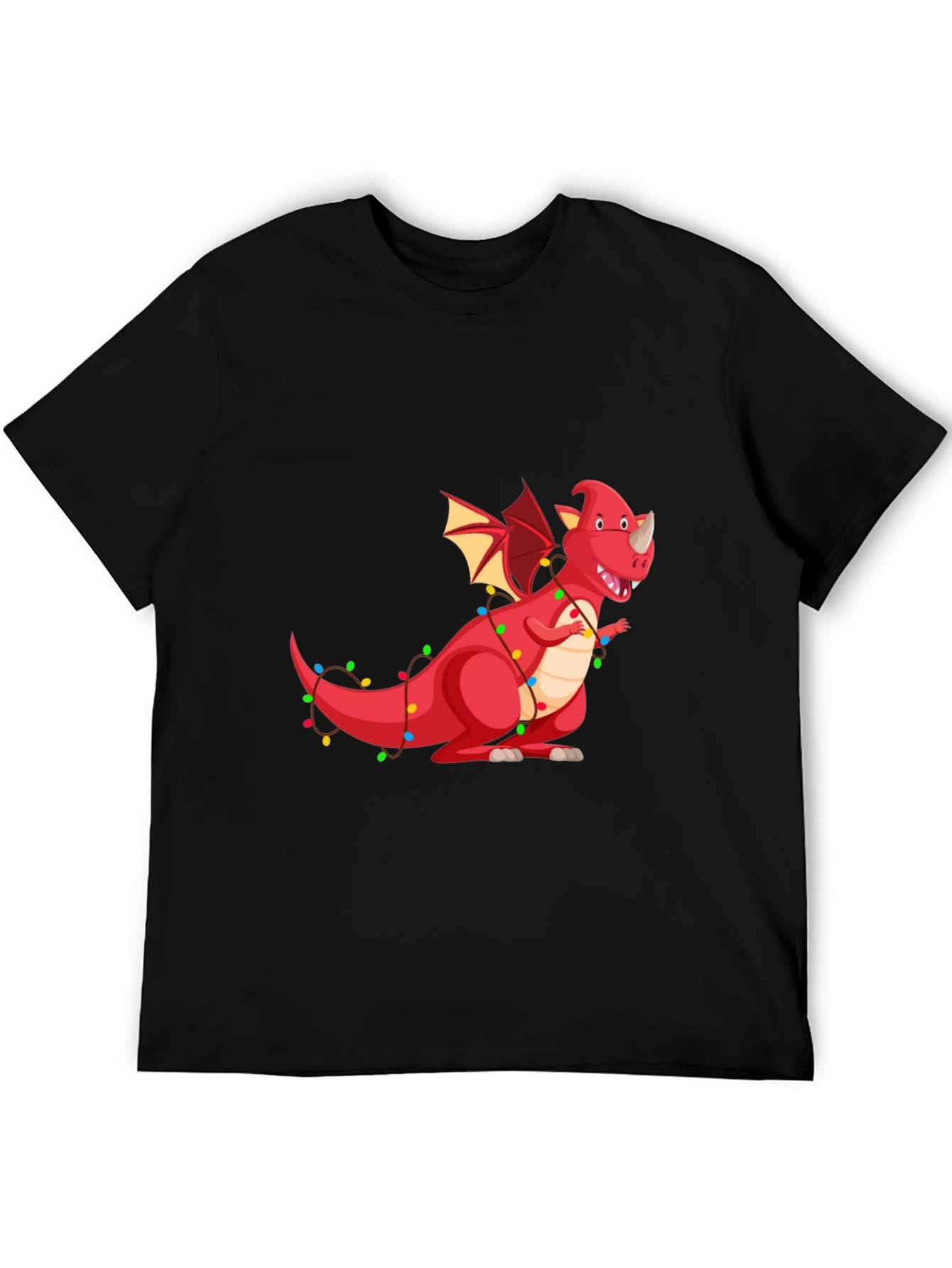 Festive Dragon Graphic T-Shirt - Holiday Fun