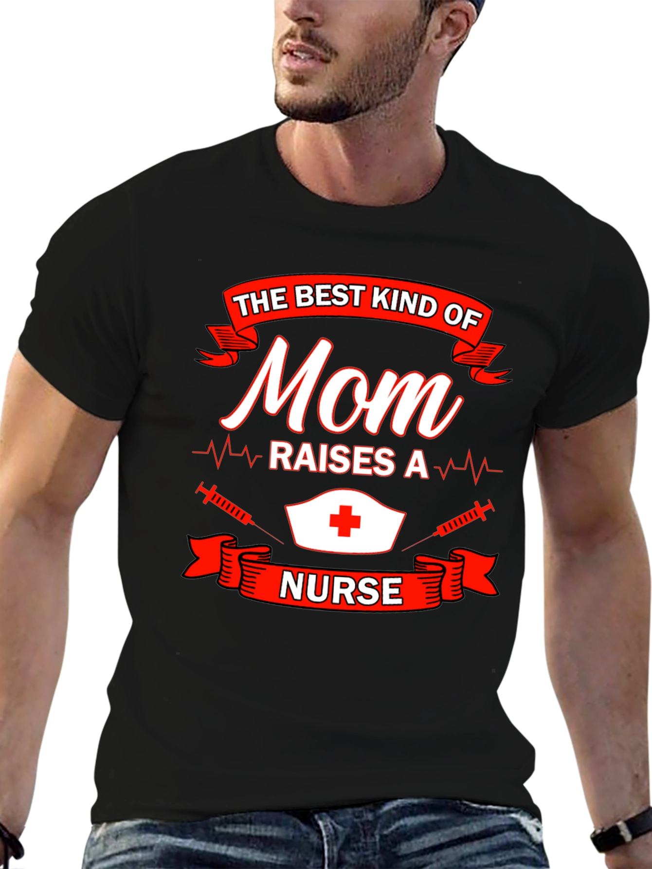 Mom Raises a Nurse Graphic T-Shirt