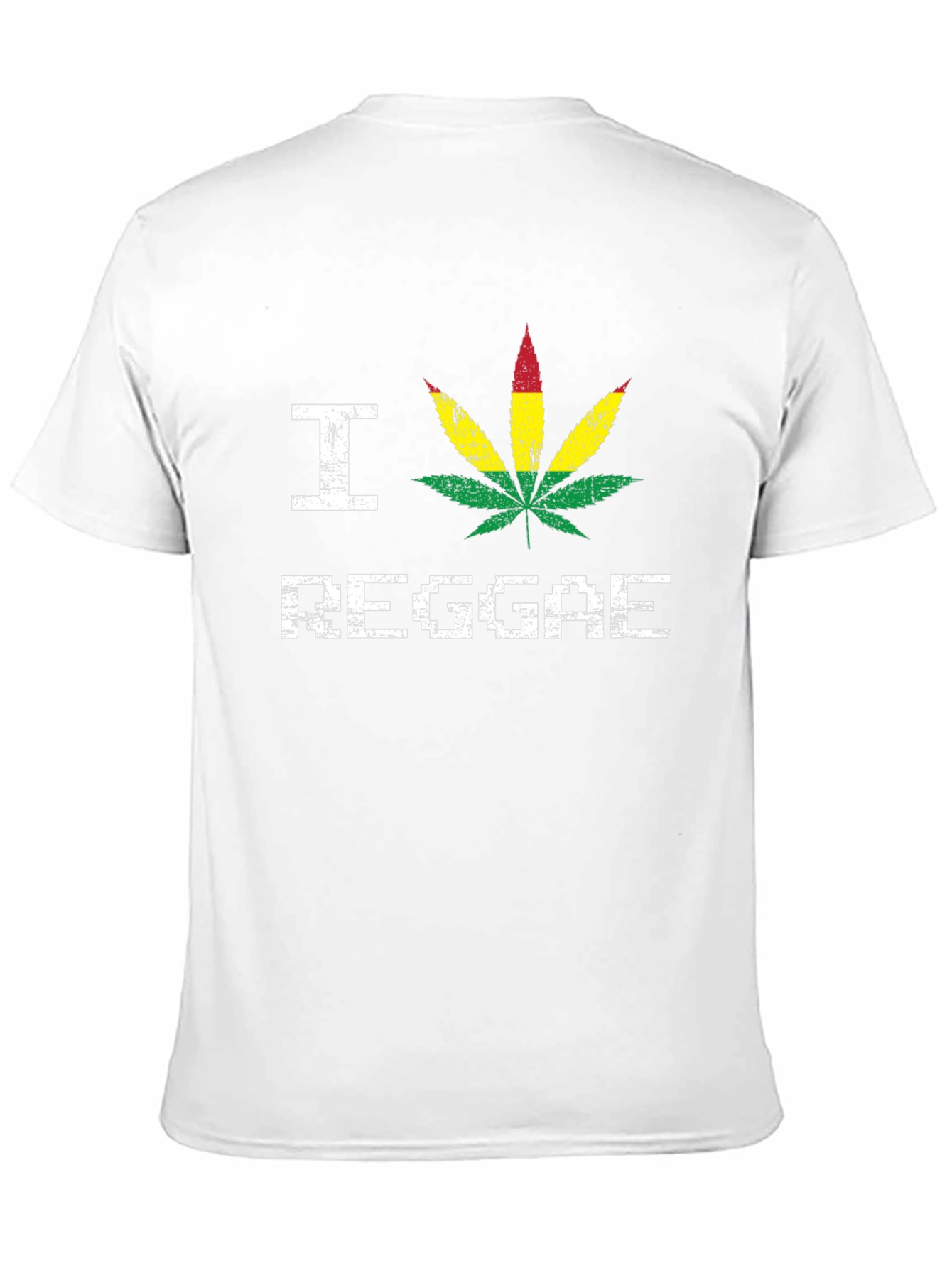 I Love Reggae T-Shirt - Rasta Leaf Design