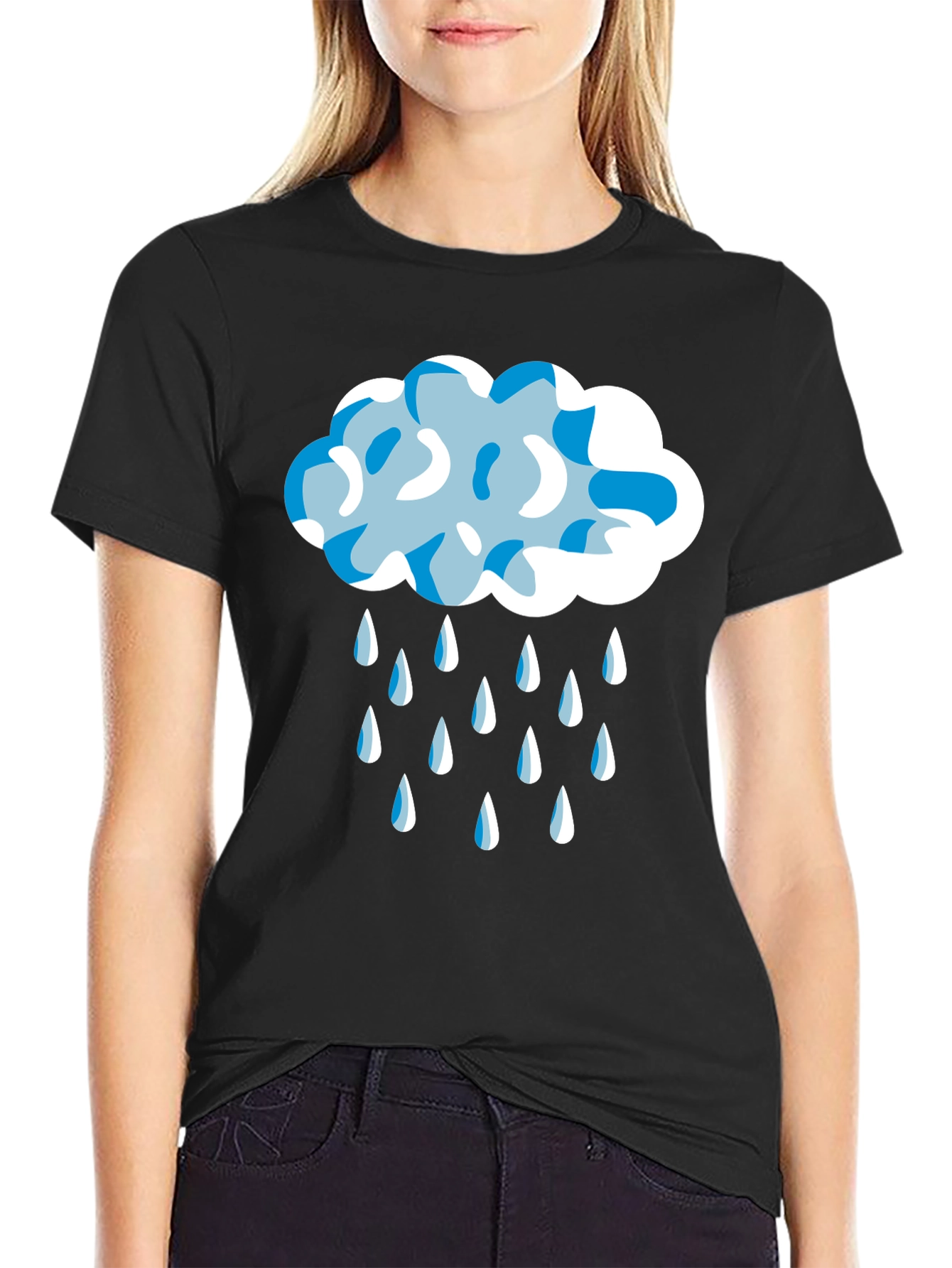 Rainy Day Cloud Graphic Tee - Stylish Unisex T-Shirt