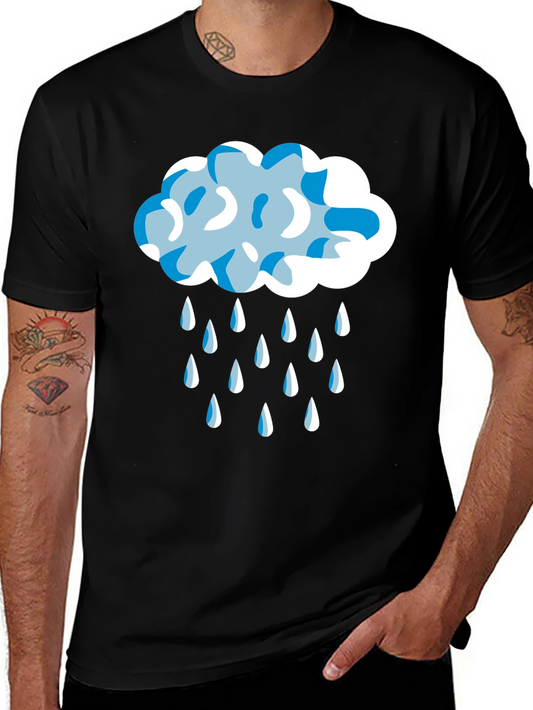 Rainy Day Cloud Graphic Tee - Stylish Unisex T-Shirt