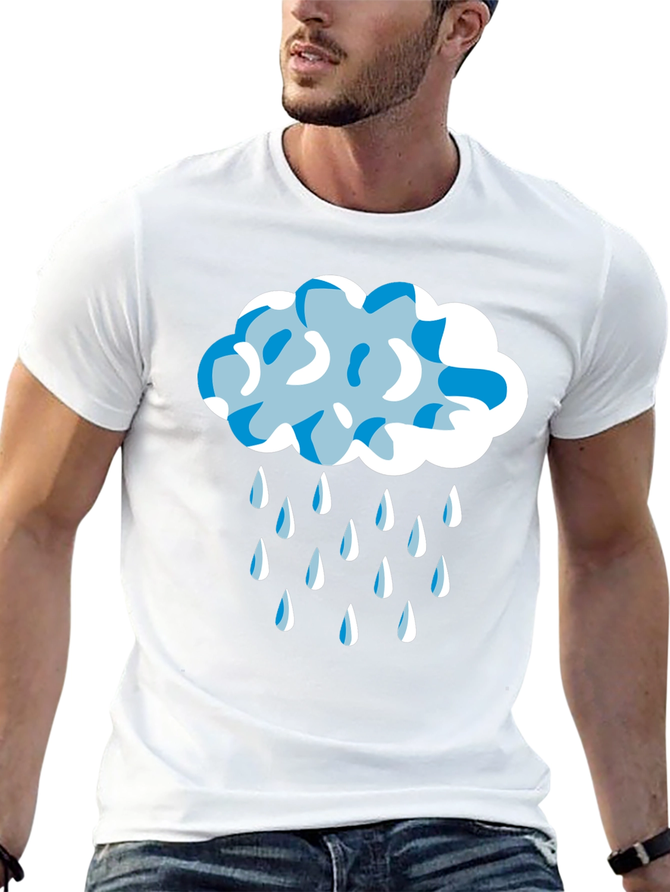 Rainy Day Cloud Graphic Tee - Stylish Unisex T-Shirt
