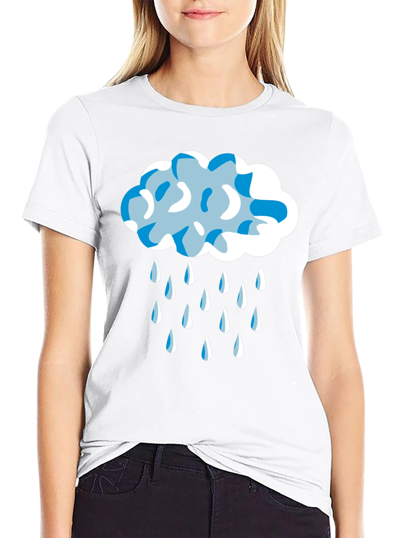 Rainy Day Cloud Graphic Tee - Stylish Unisex T-Shirt