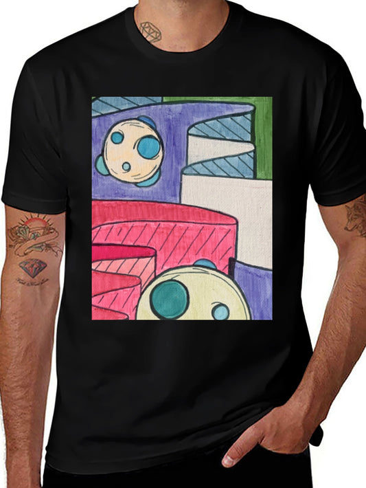 Abstract Art Black T-Shirt
