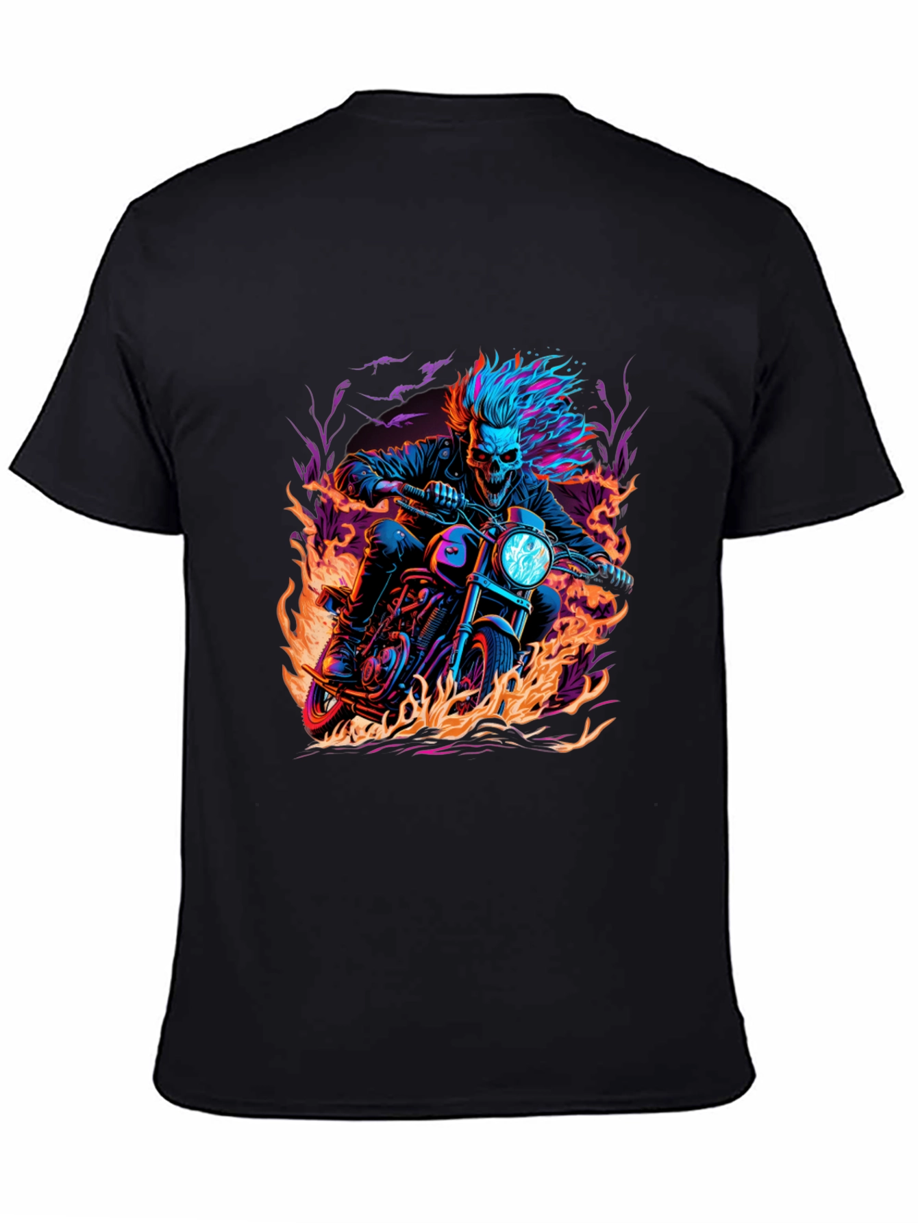 Skull Rider Graphic Tee - Mens Black T-Shirt