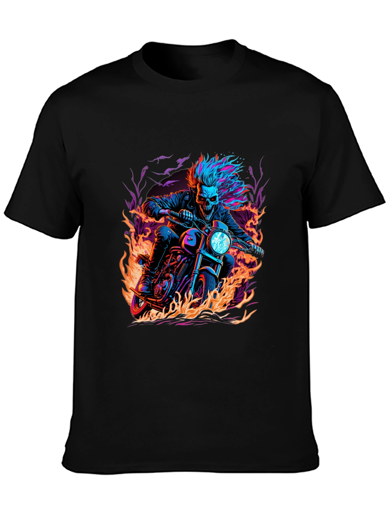 Skull Rider Graphic Tee - Mens Black T-Shirt