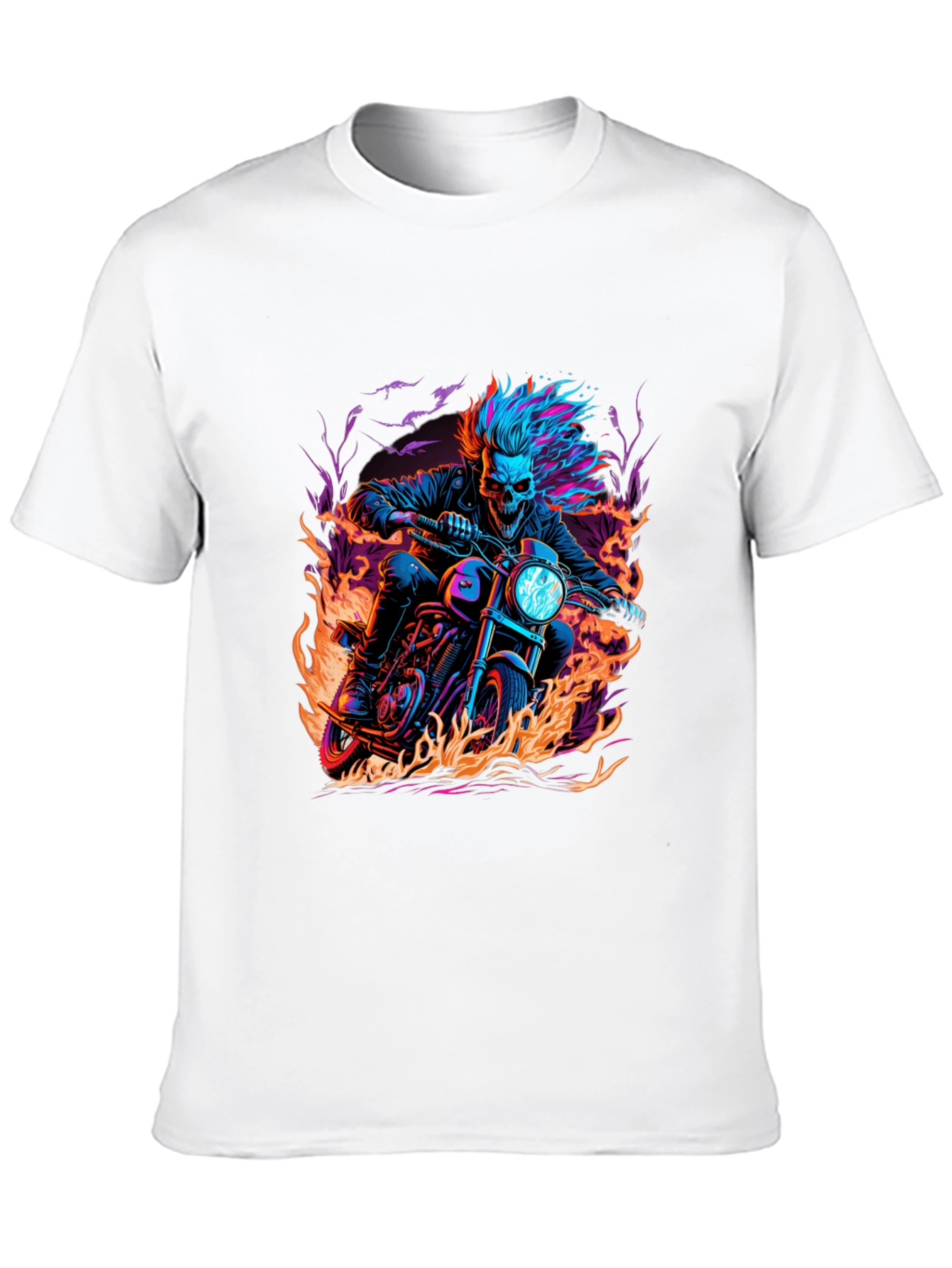 Skull Rider Graphic Tee - Mens Black T-Shirt