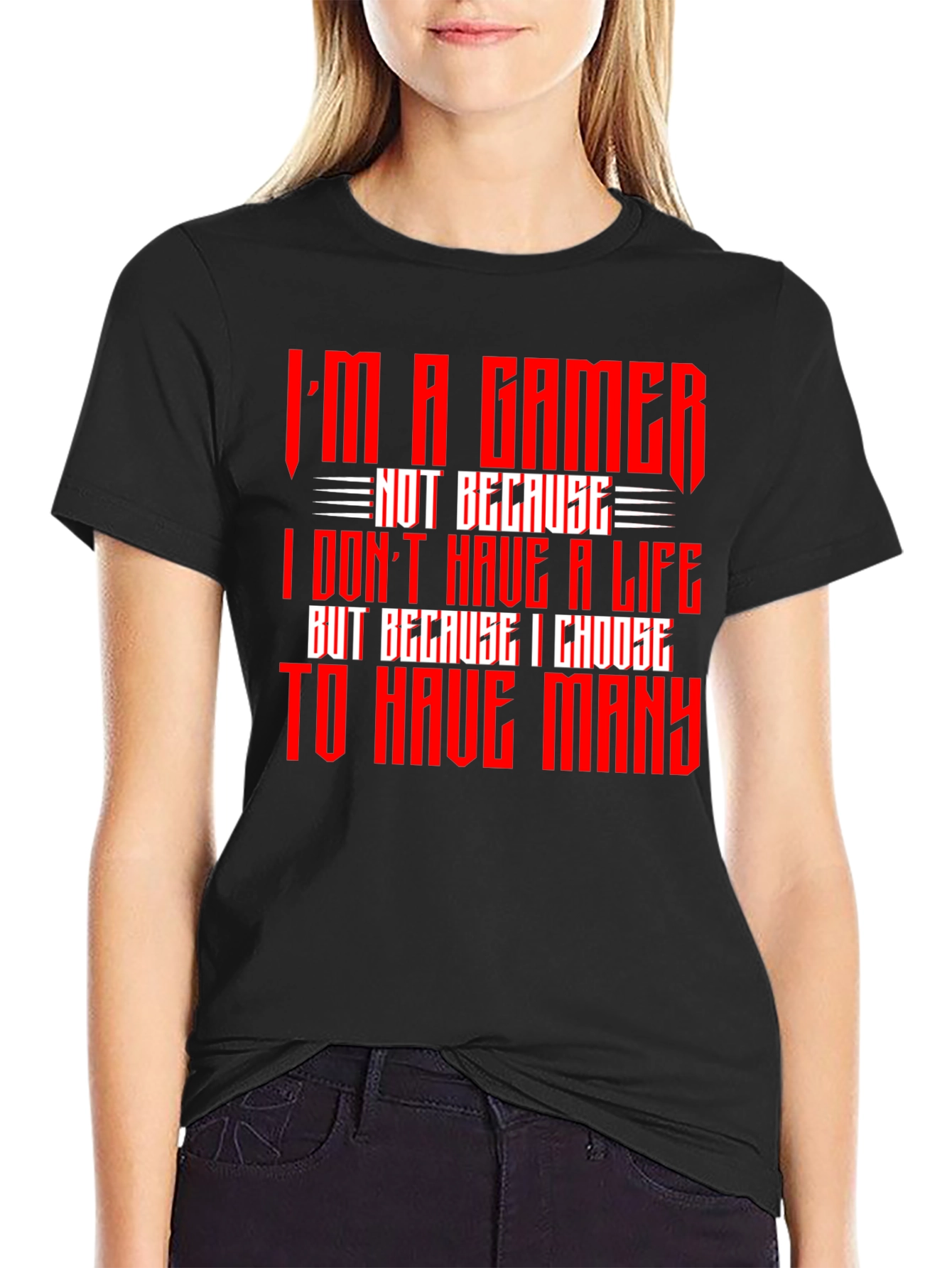 Im A Gamer T-Shirt - Red Text Design