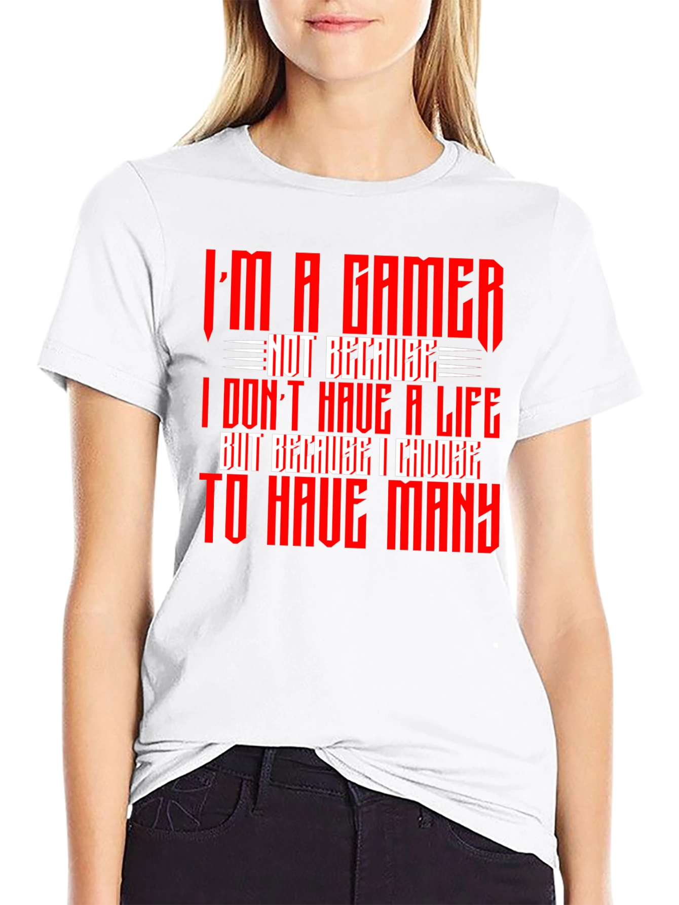 Im A Gamer T-Shirt - Red Text Design