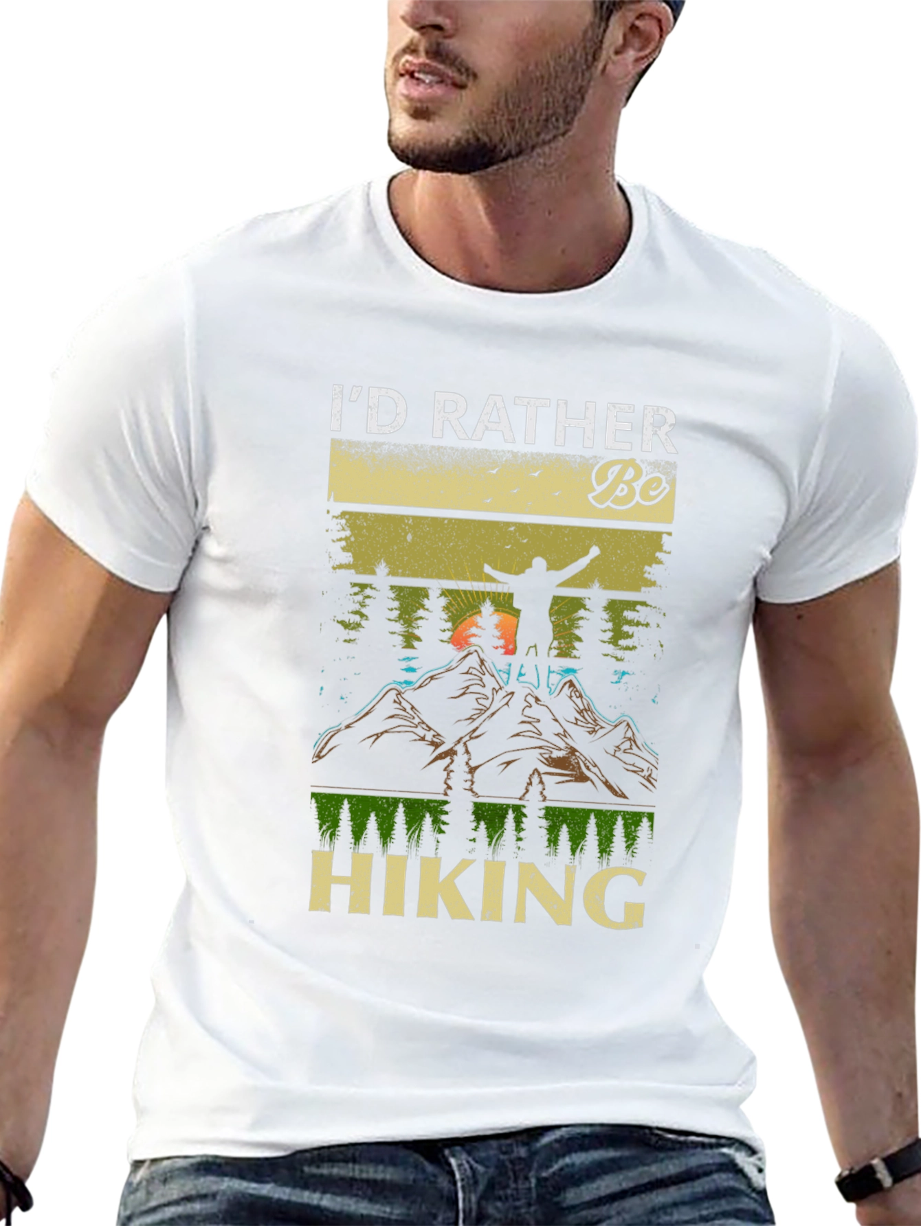 Id Rather Be Hiking Graphic T-Shirt