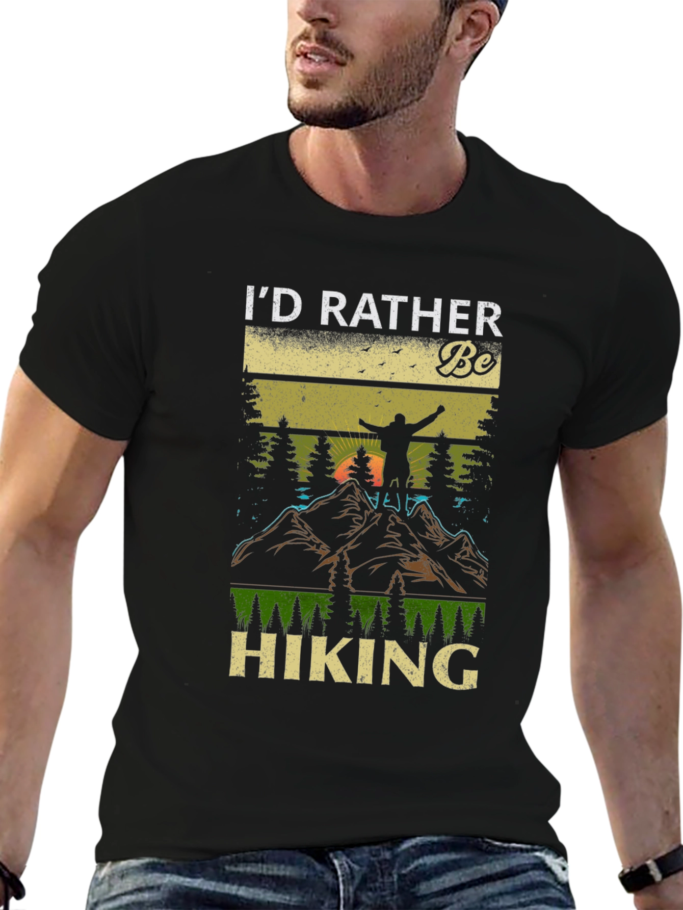 Id Rather Be Hiking Graphic T-Shirt