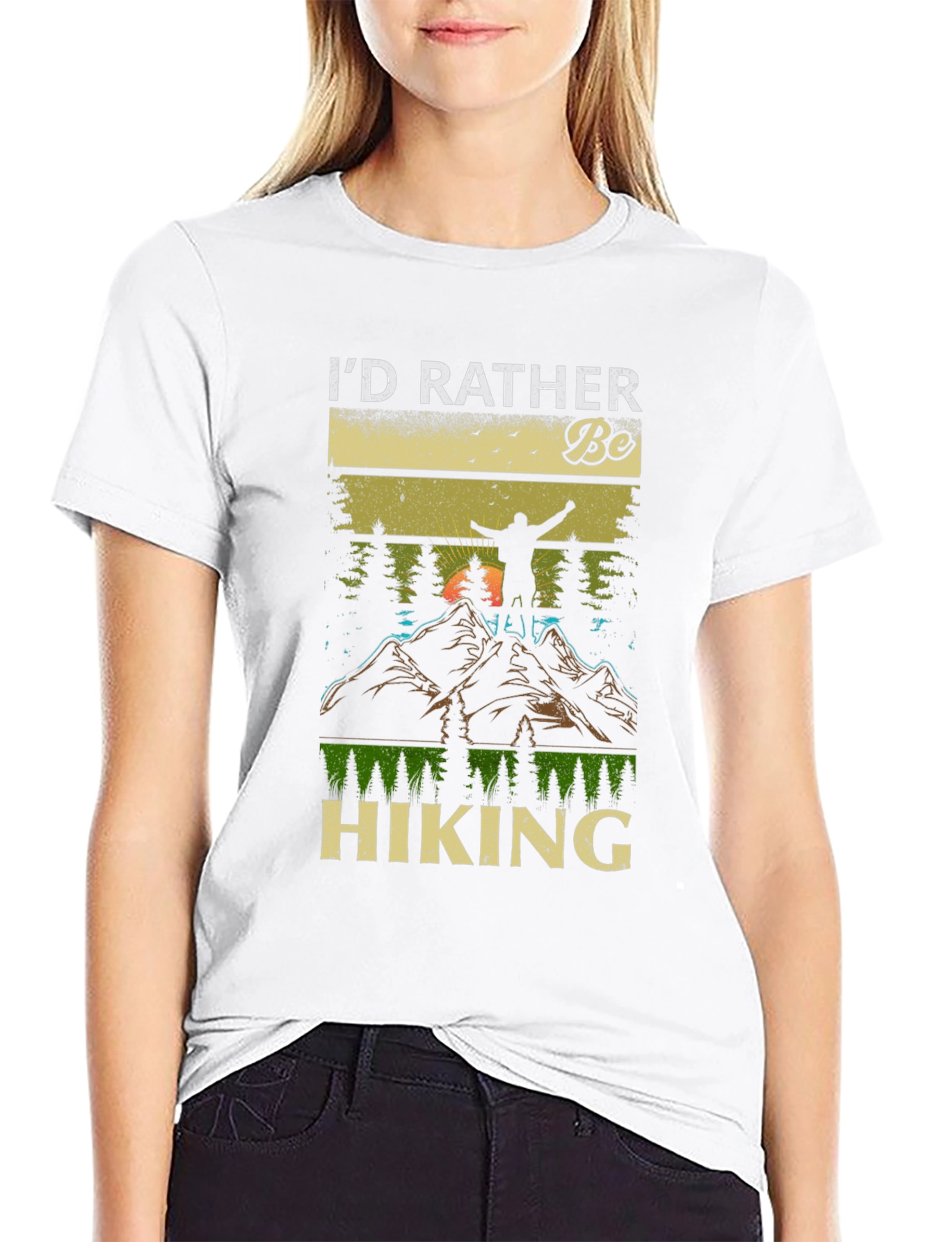 Id Rather Be Hiking Graphic T-Shirt