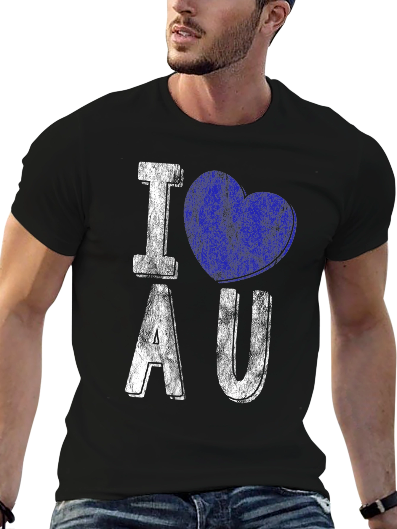 I Love AU T-Shirt - Distressed Design