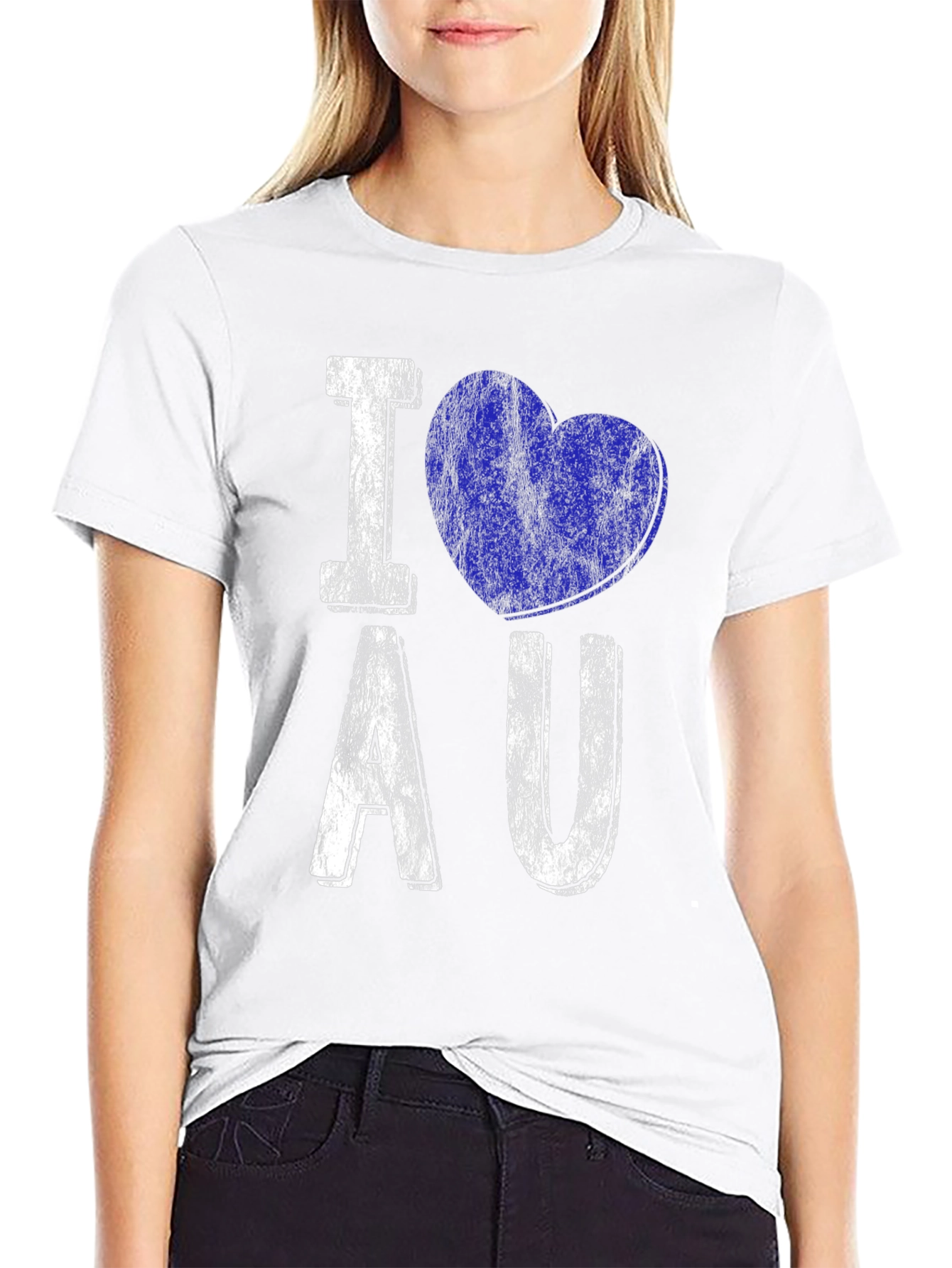 I Love AU T-Shirt - Distressed Design