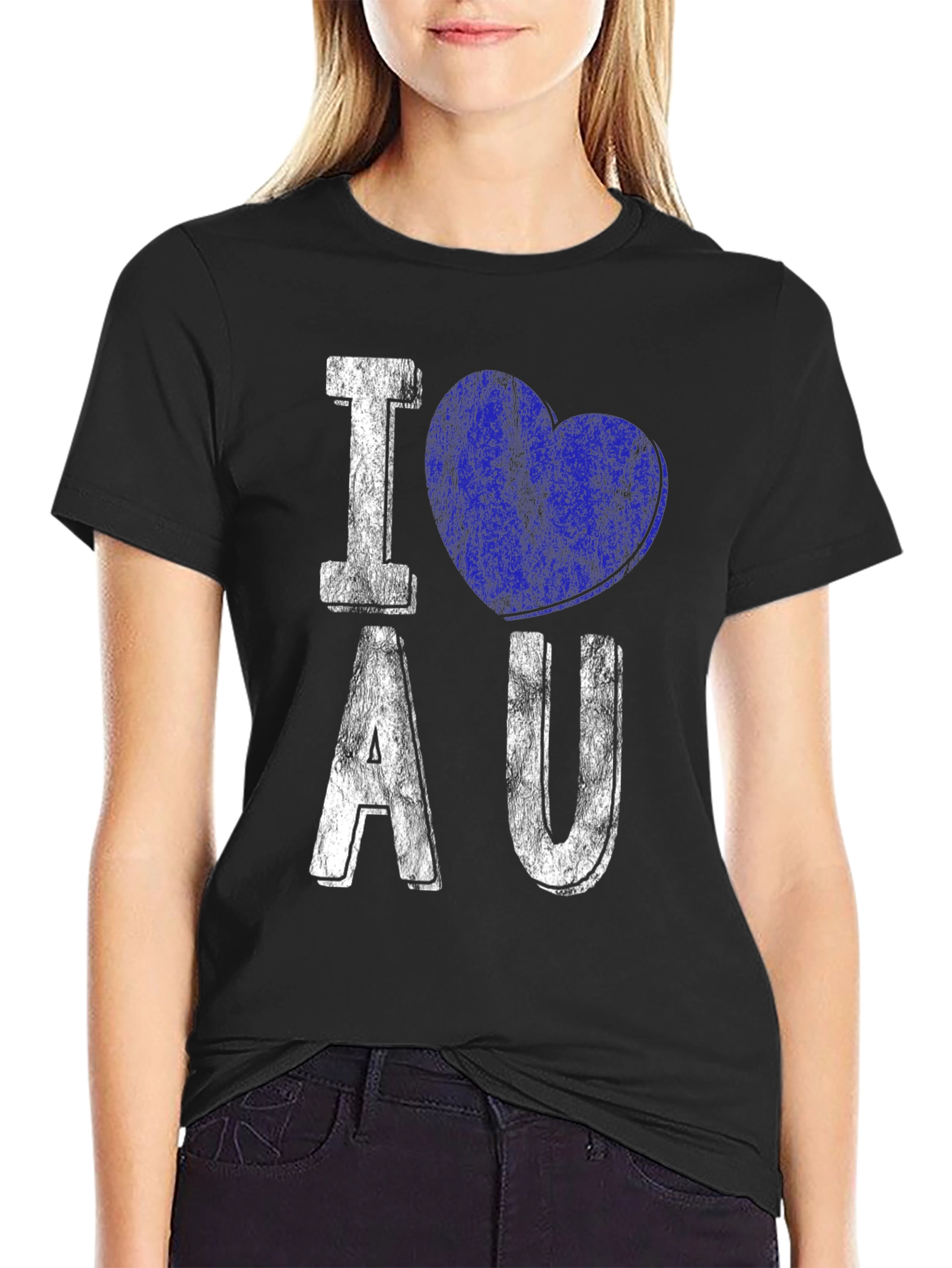 I Love AU T-Shirt - Distressed Design