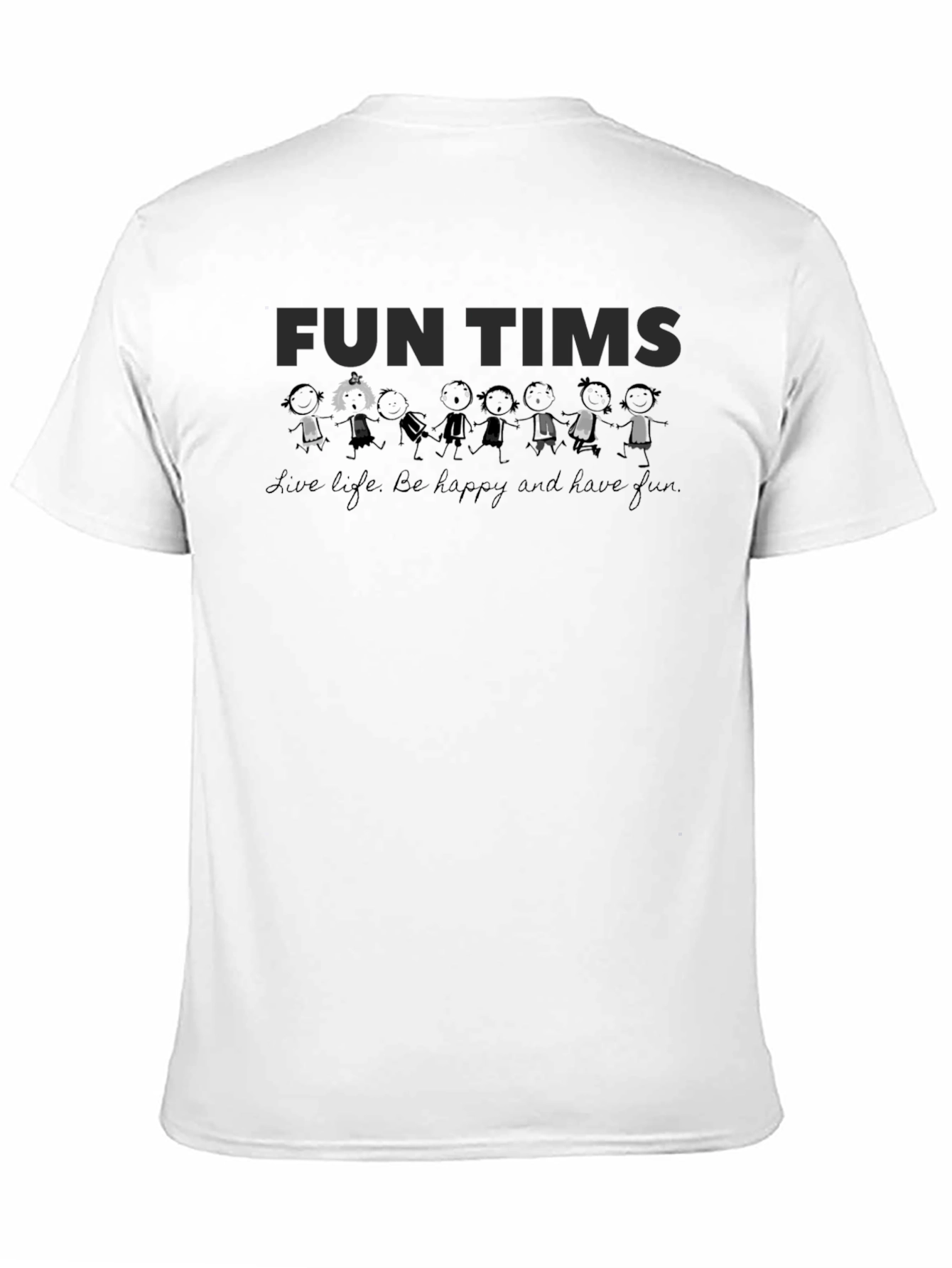 Fun Tims Graphic Print Mens Black T-Shirt