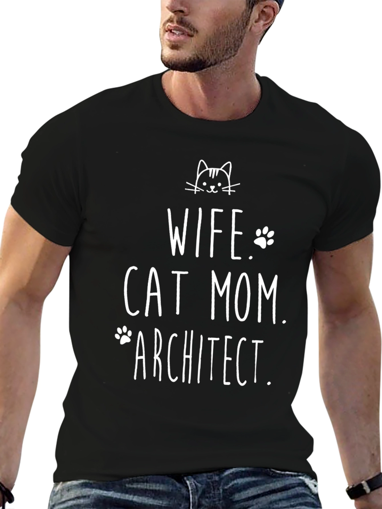 Wife Cat Mom Architect T-Shirt