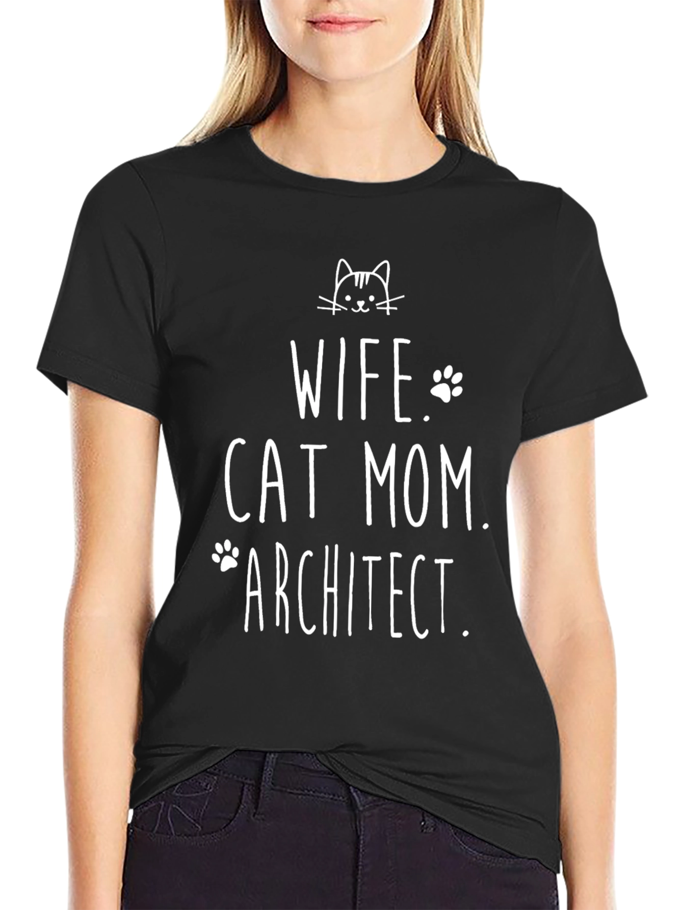 Wife Cat Mom Architect T-Shirt