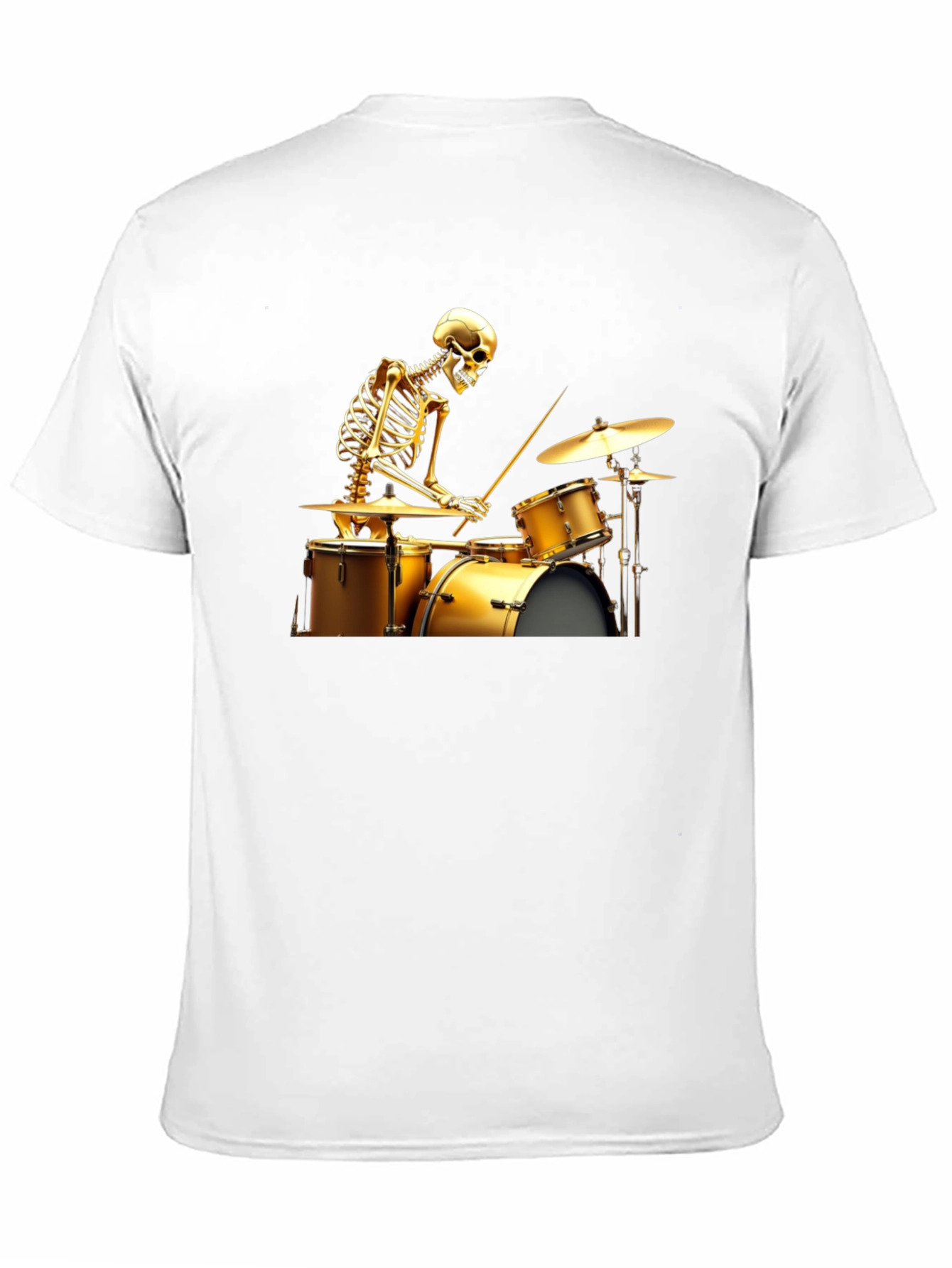 Skeleton Drummer Graphic Tee - Black T-Shirt