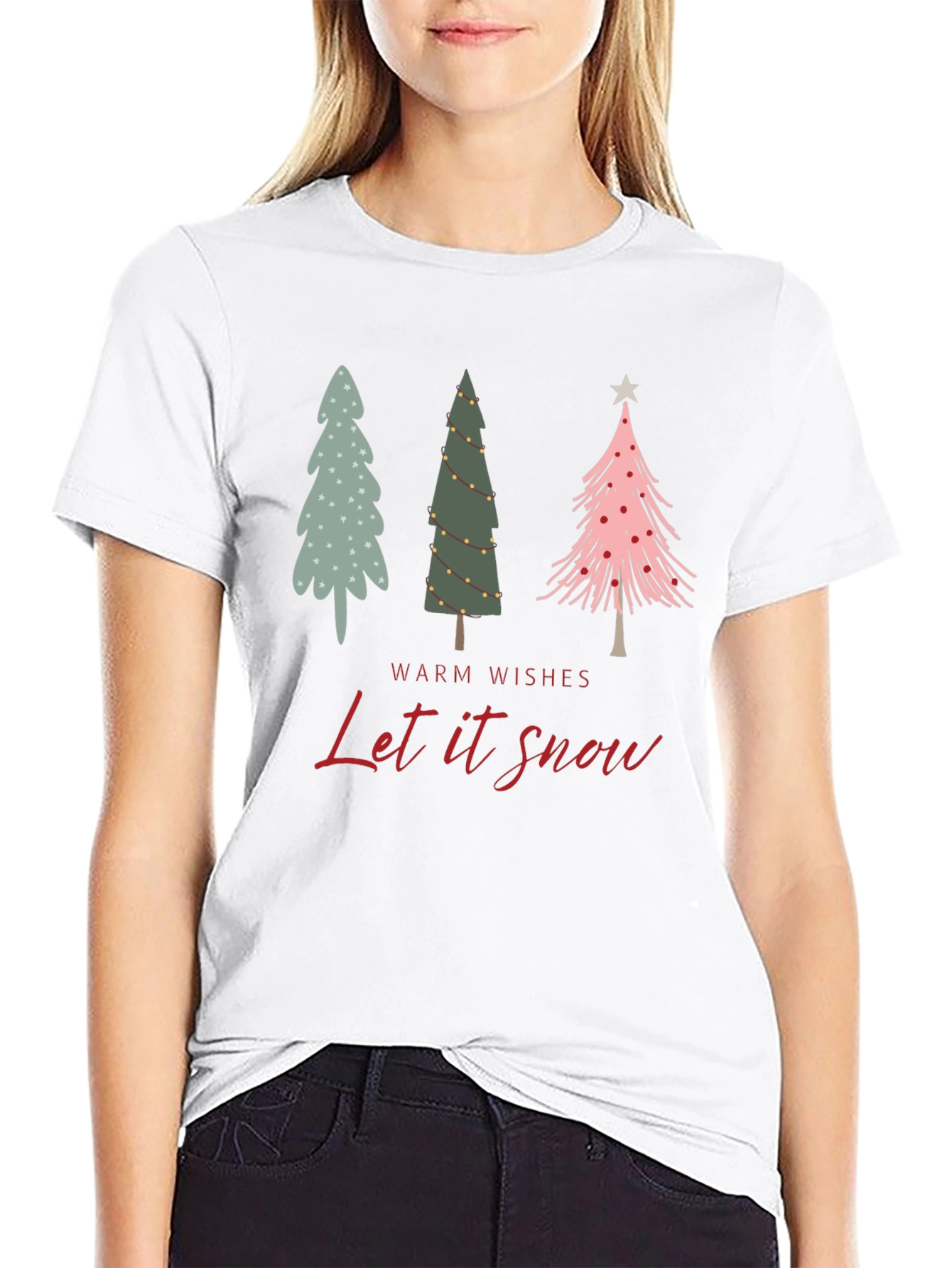 Warm Wishes Let it Snow Christmas T-Shirt