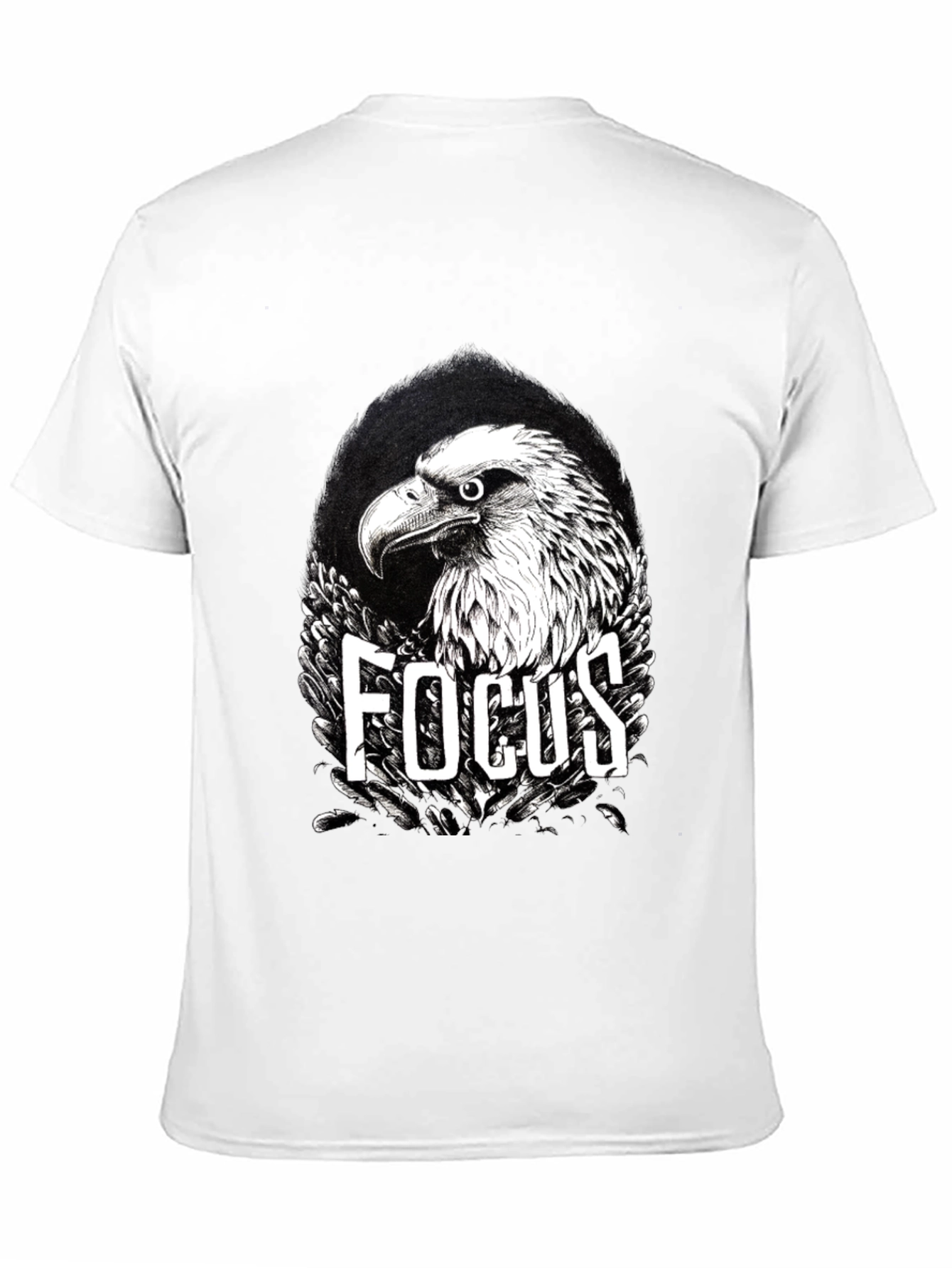 Focus Eagle Graphic Print Black T-Shirt
