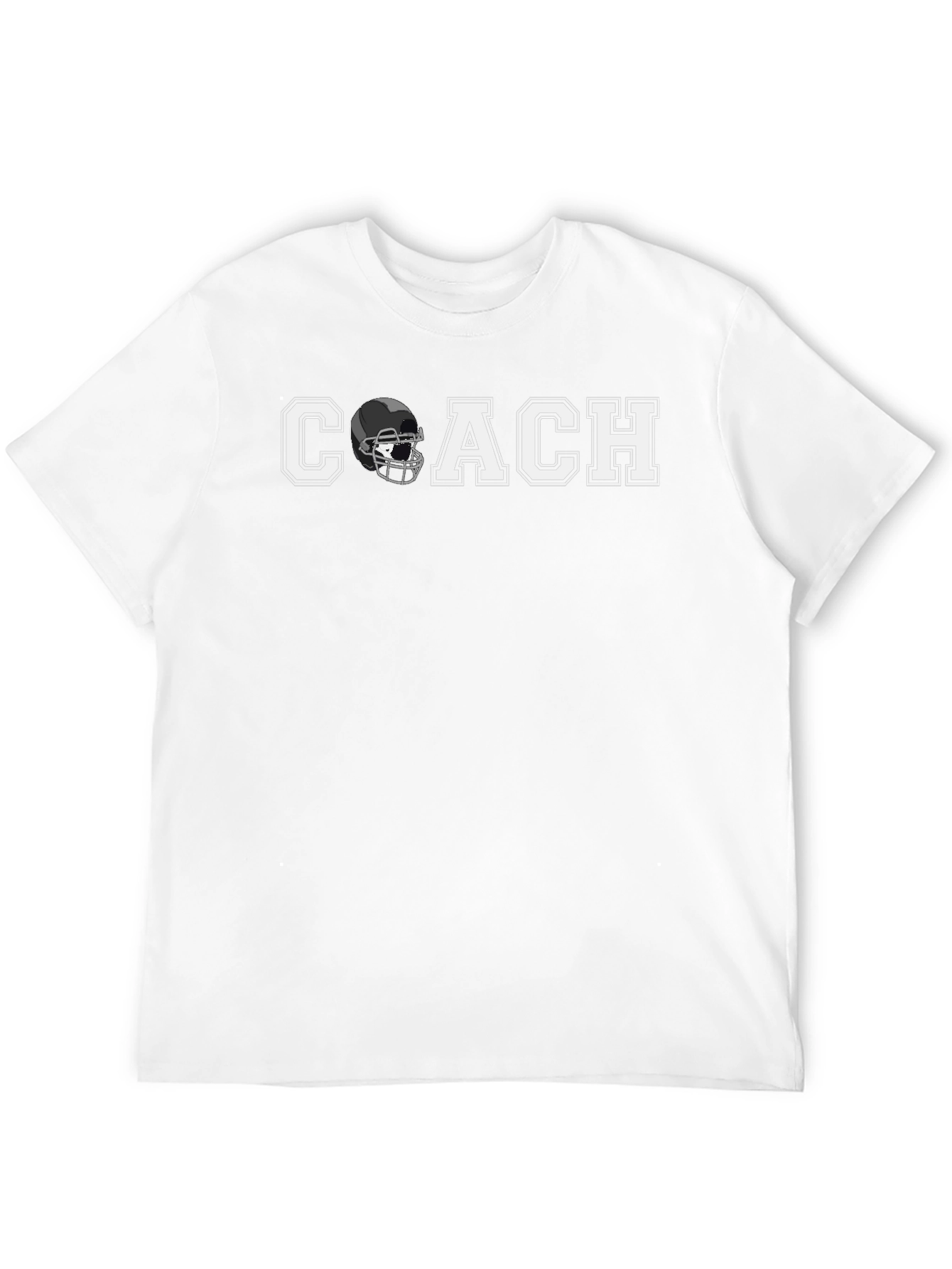 Coach Football Helmet T-Shirt - Black Graphic Tee