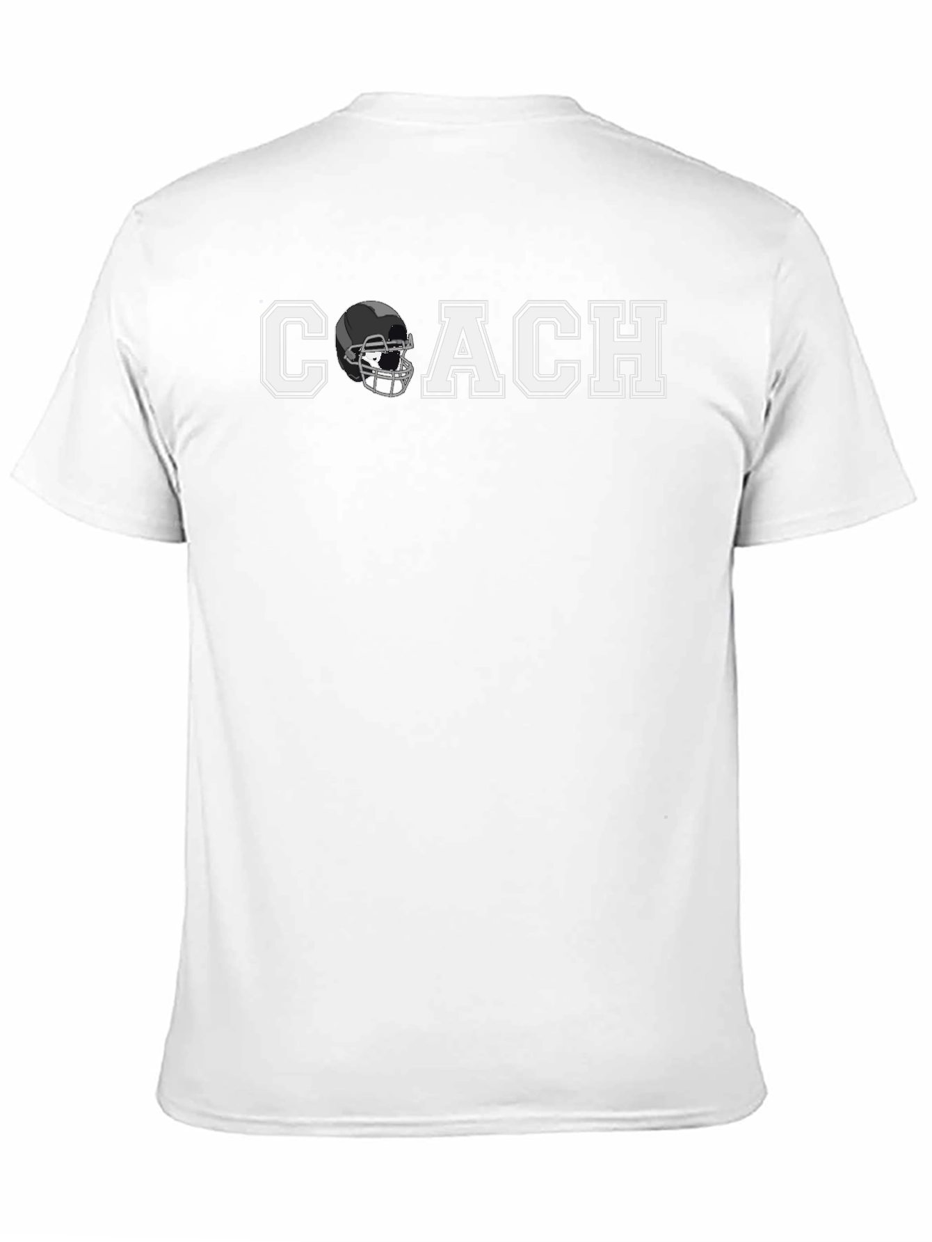Coach Football Helmet T-Shirt - Black Graphic Tee