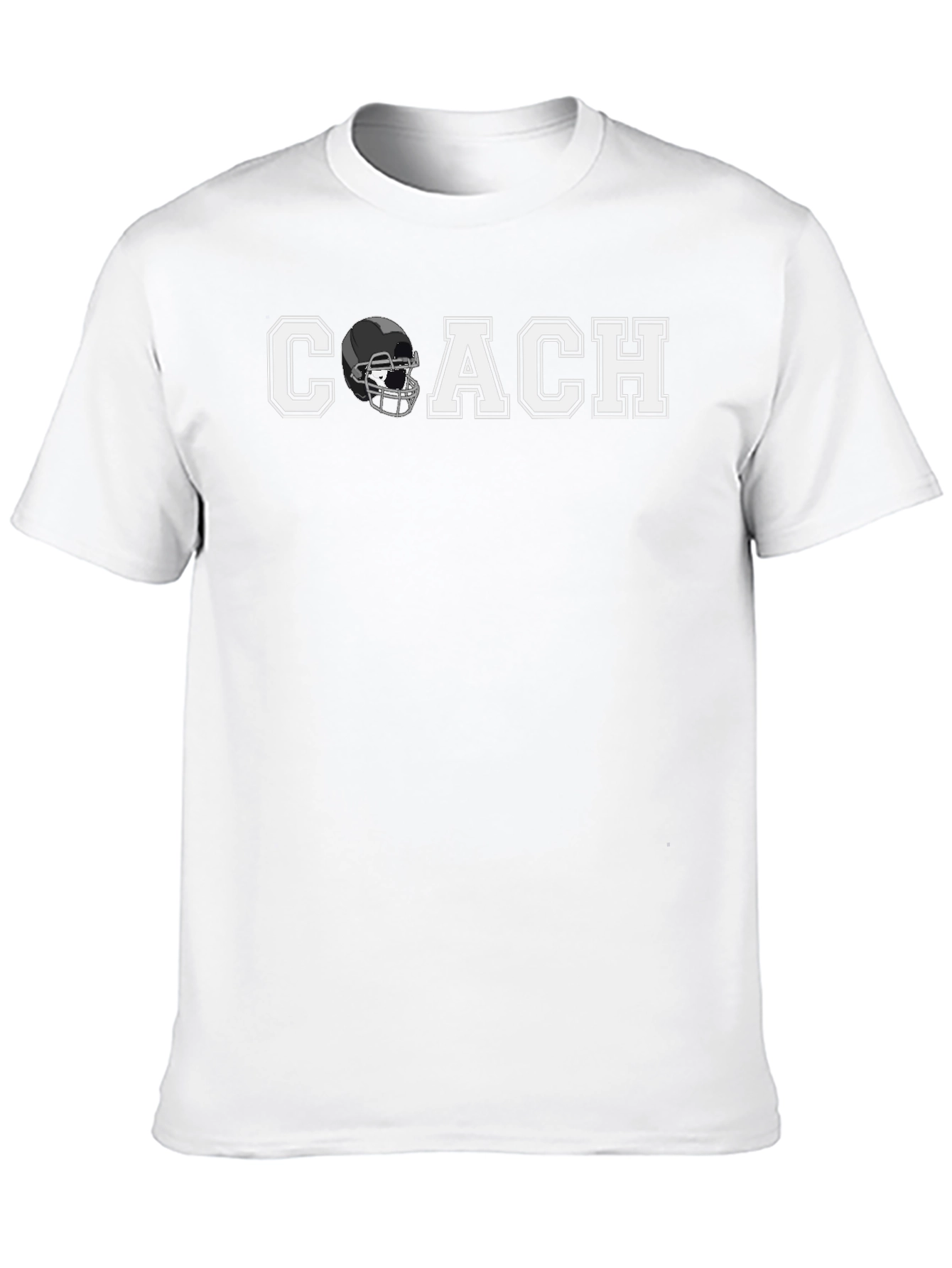 Coach Football Helmet T-Shirt - Black Graphic Tee