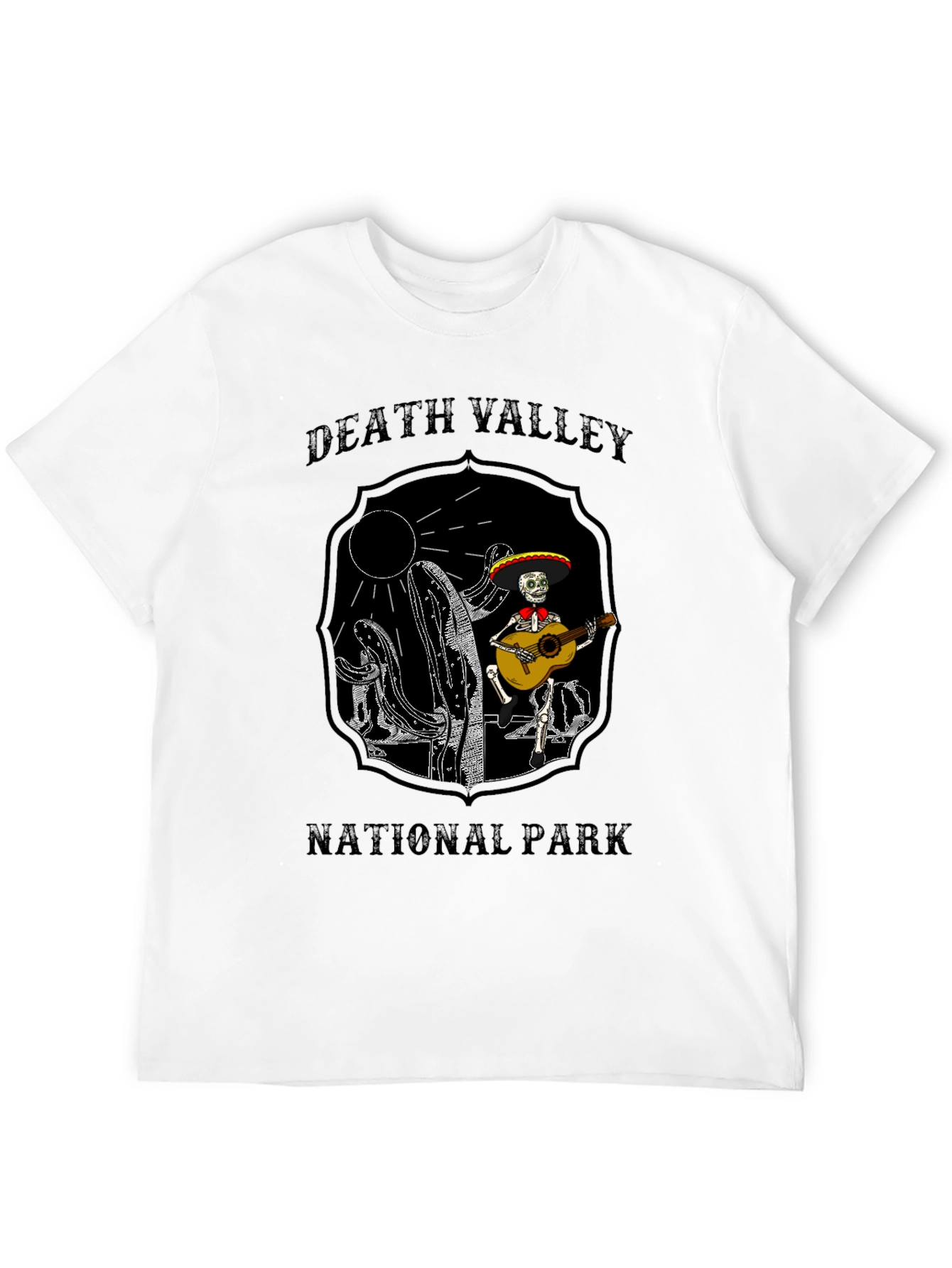 Death Valley National Park Skeleton Guitar T-Shirt