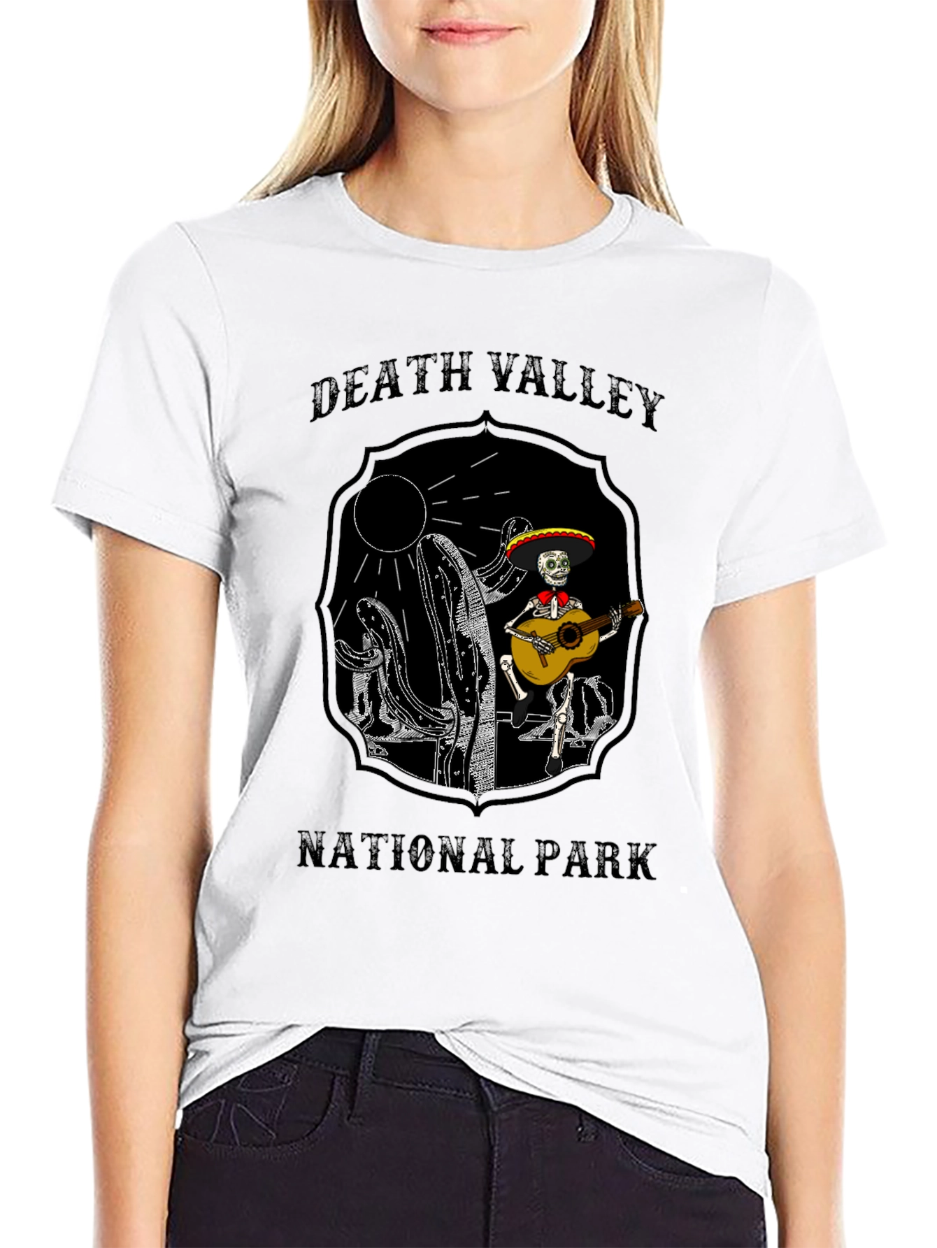 Death Valley National Park Skeleton Guitar T-Shirt