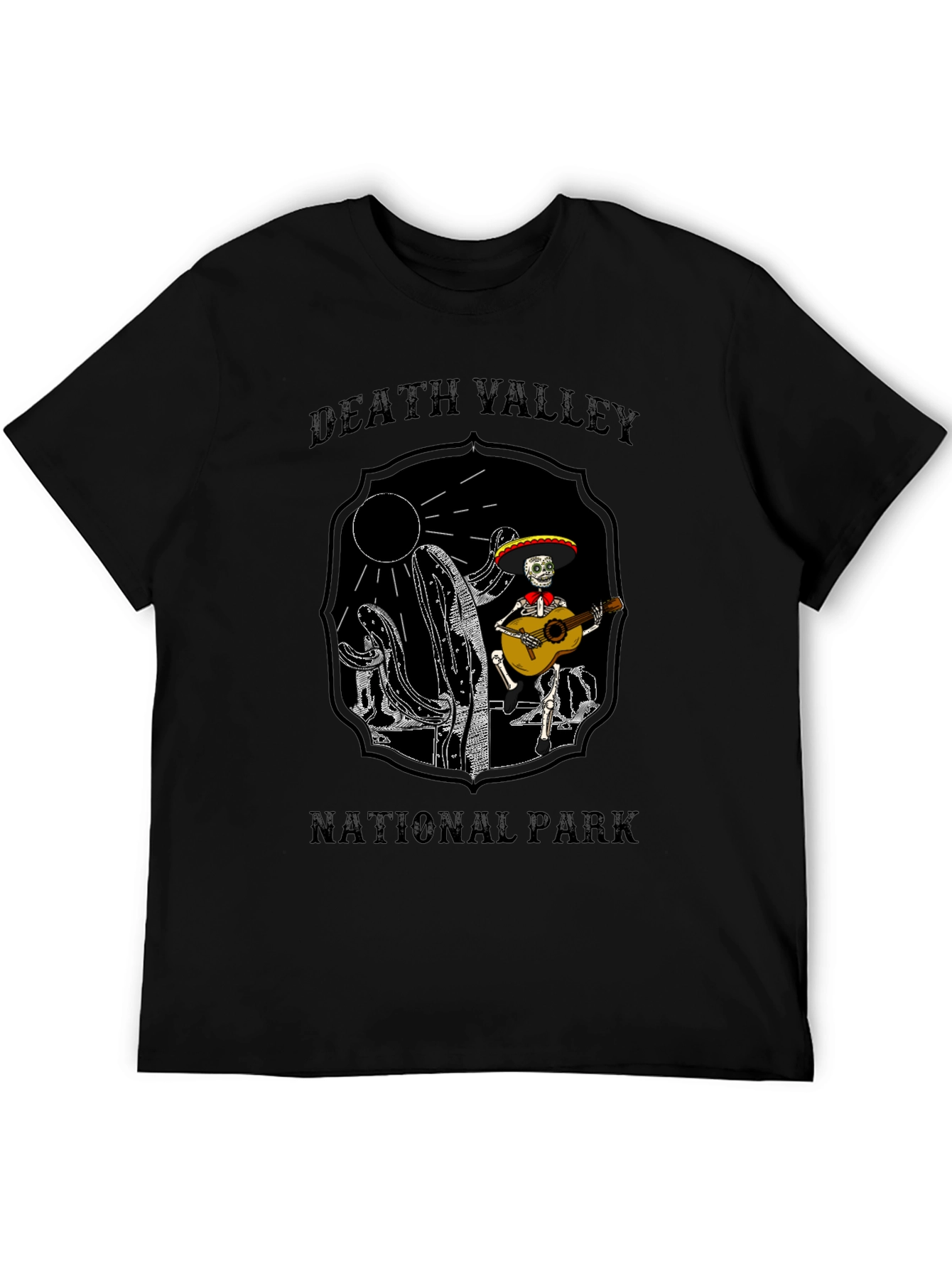 Death Valley National Park Skeleton Guitar T-Shirt