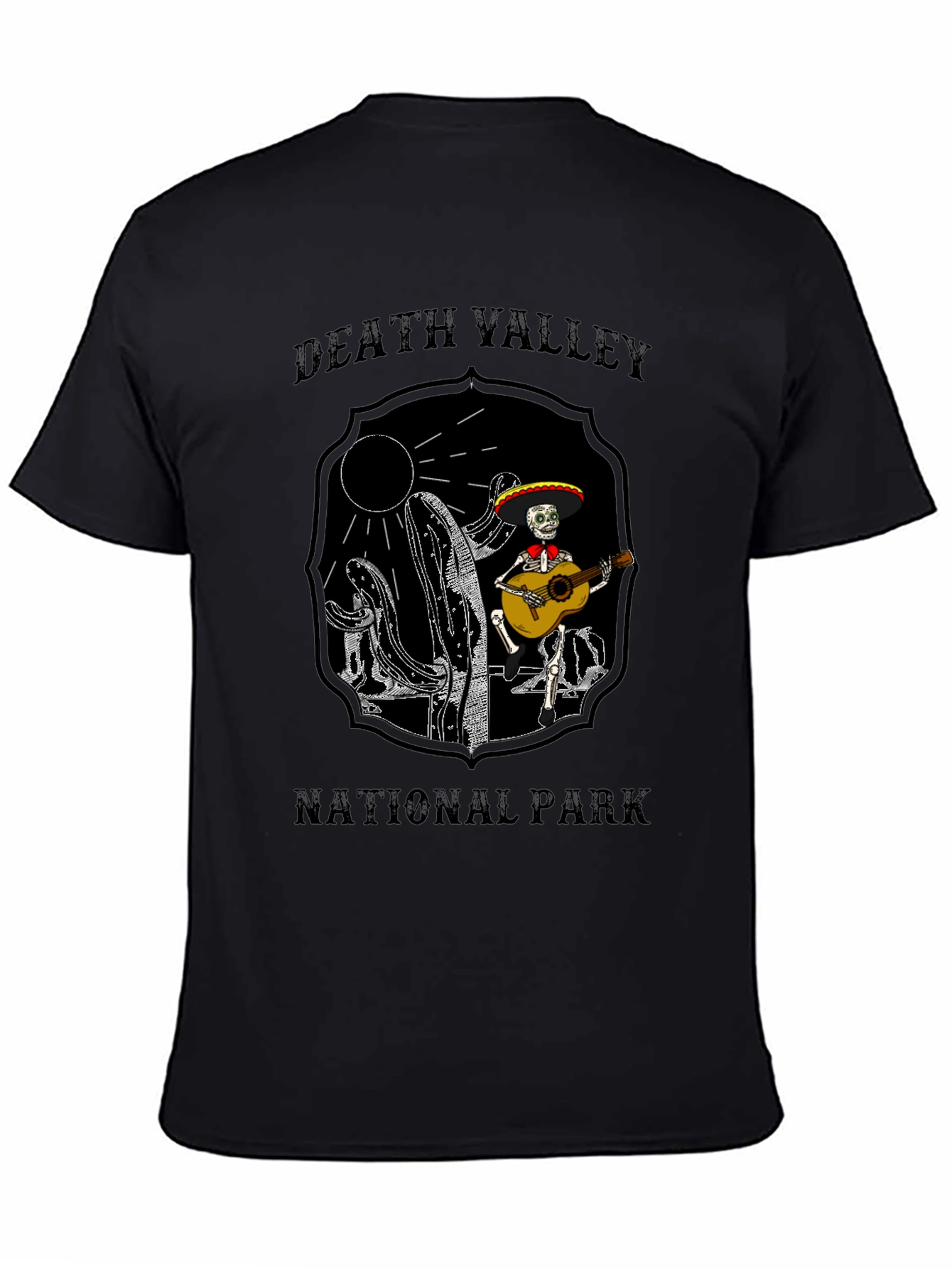 Death Valley National Park Skeleton Guitar T-Shirt
