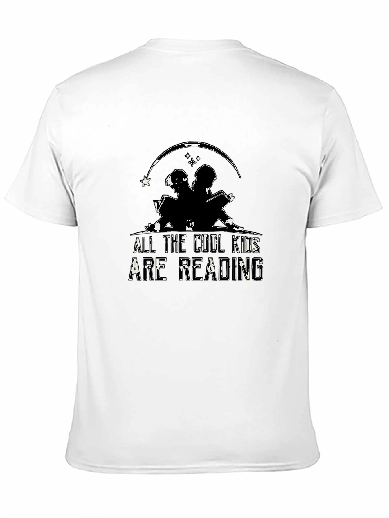 Cool Kids Reading Black Graphic Tee Shirt