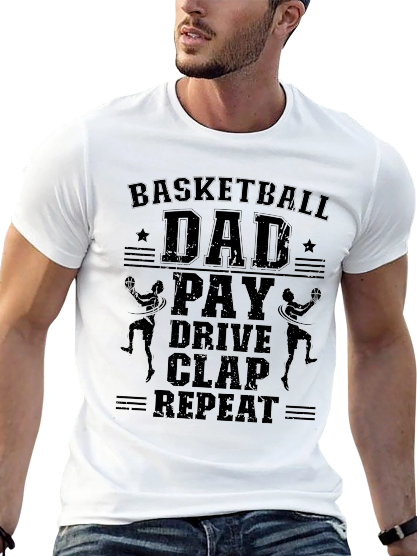 Basketball Dad T-Shirt: Pay Drive Clap Repeat