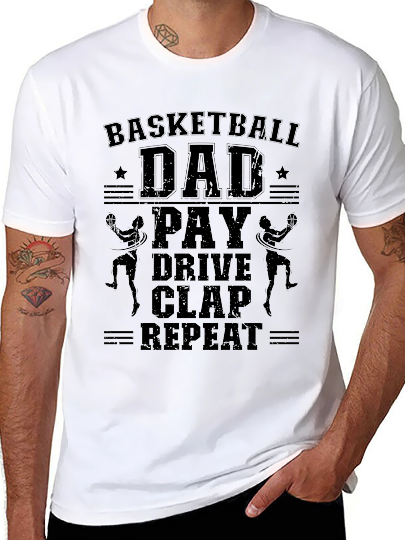 Basketball Dad T-Shirt: Pay Drive Clap Repeat