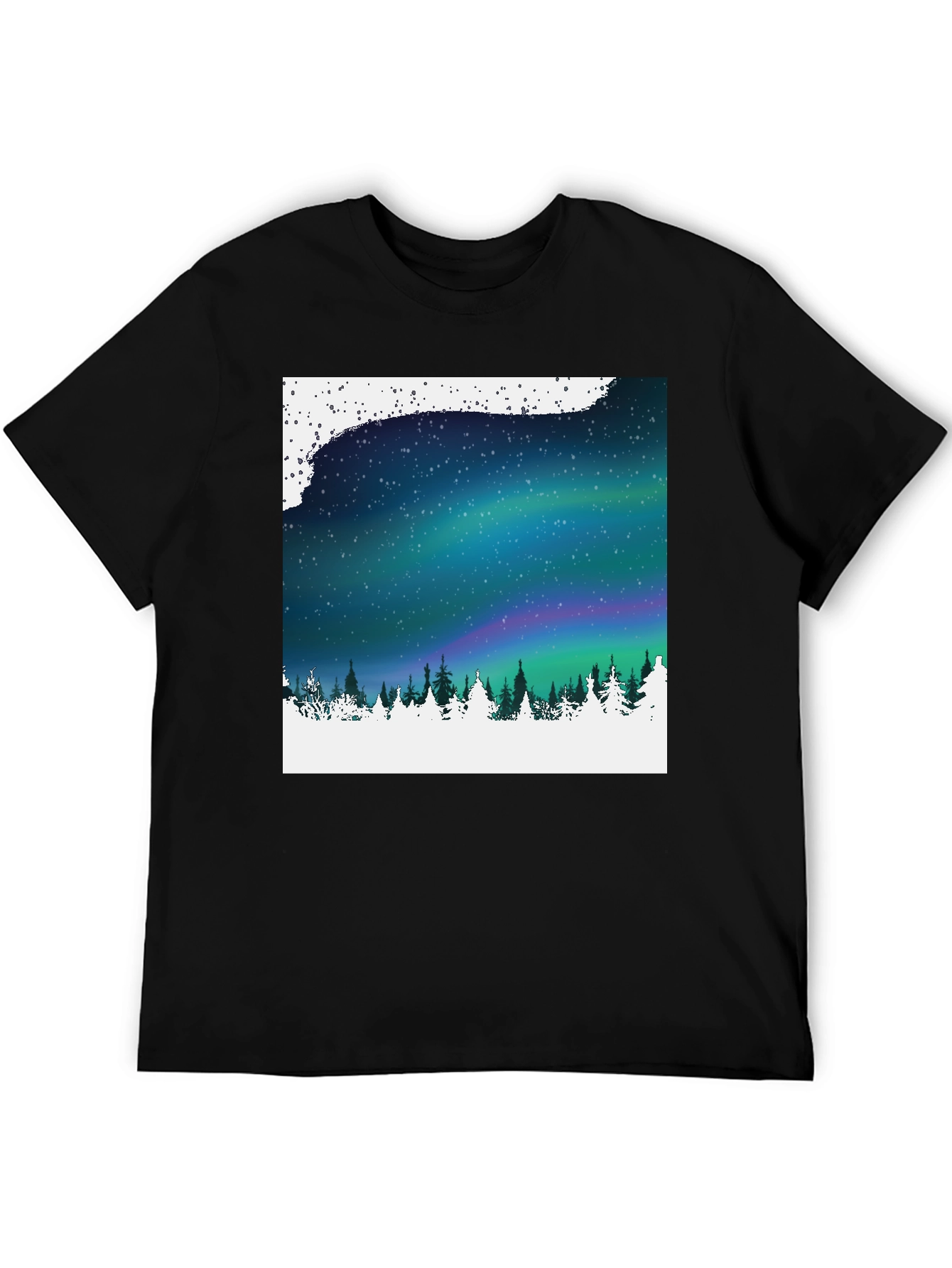 Aurora Borealis Graphic Tee - Nature Scene