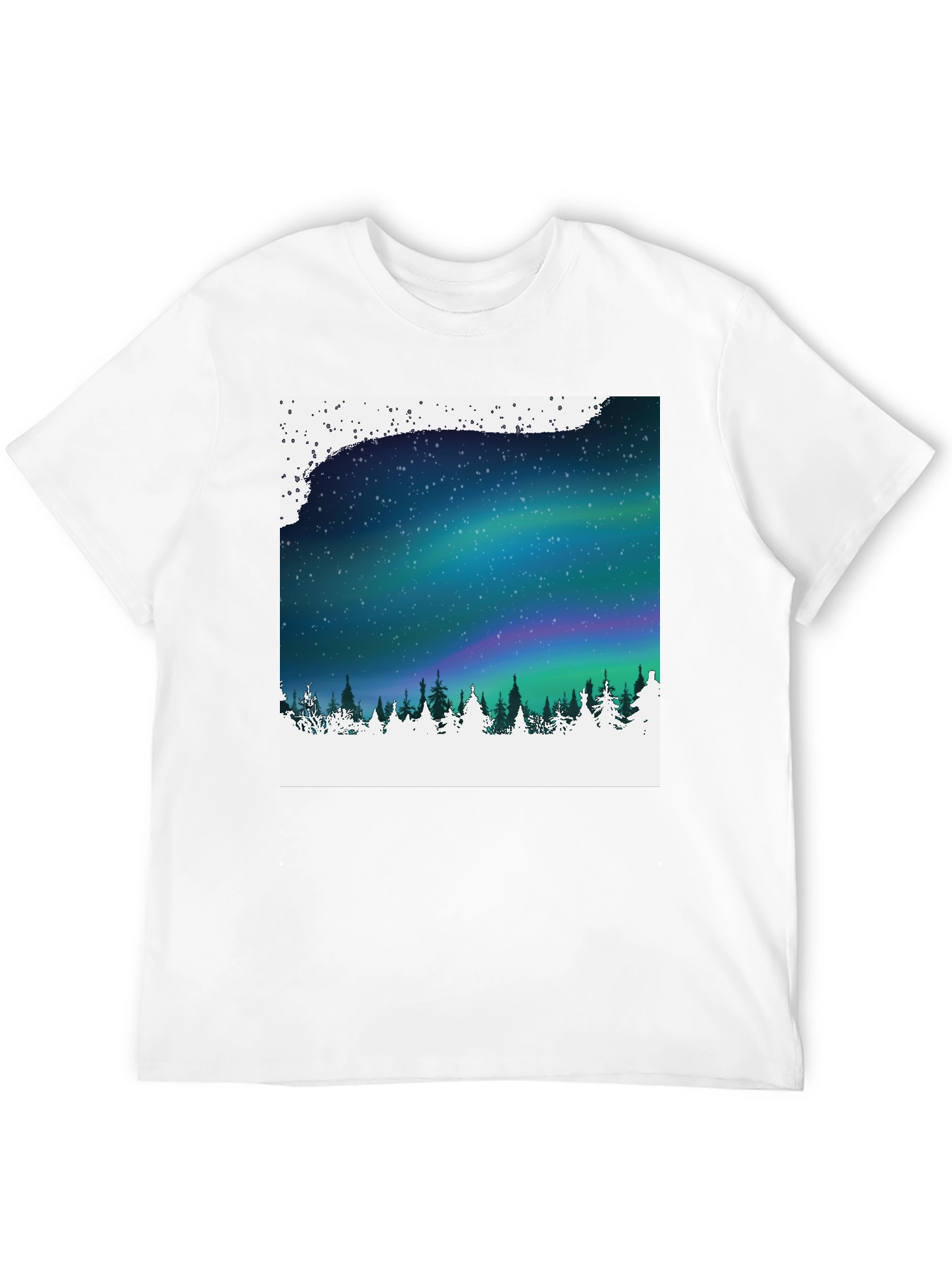 Aurora Borealis Graphic Tee - Nature Scene
