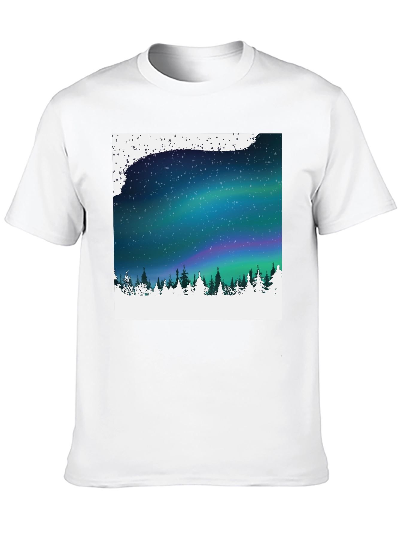 Aurora Borealis Graphic Tee - Nature Scene