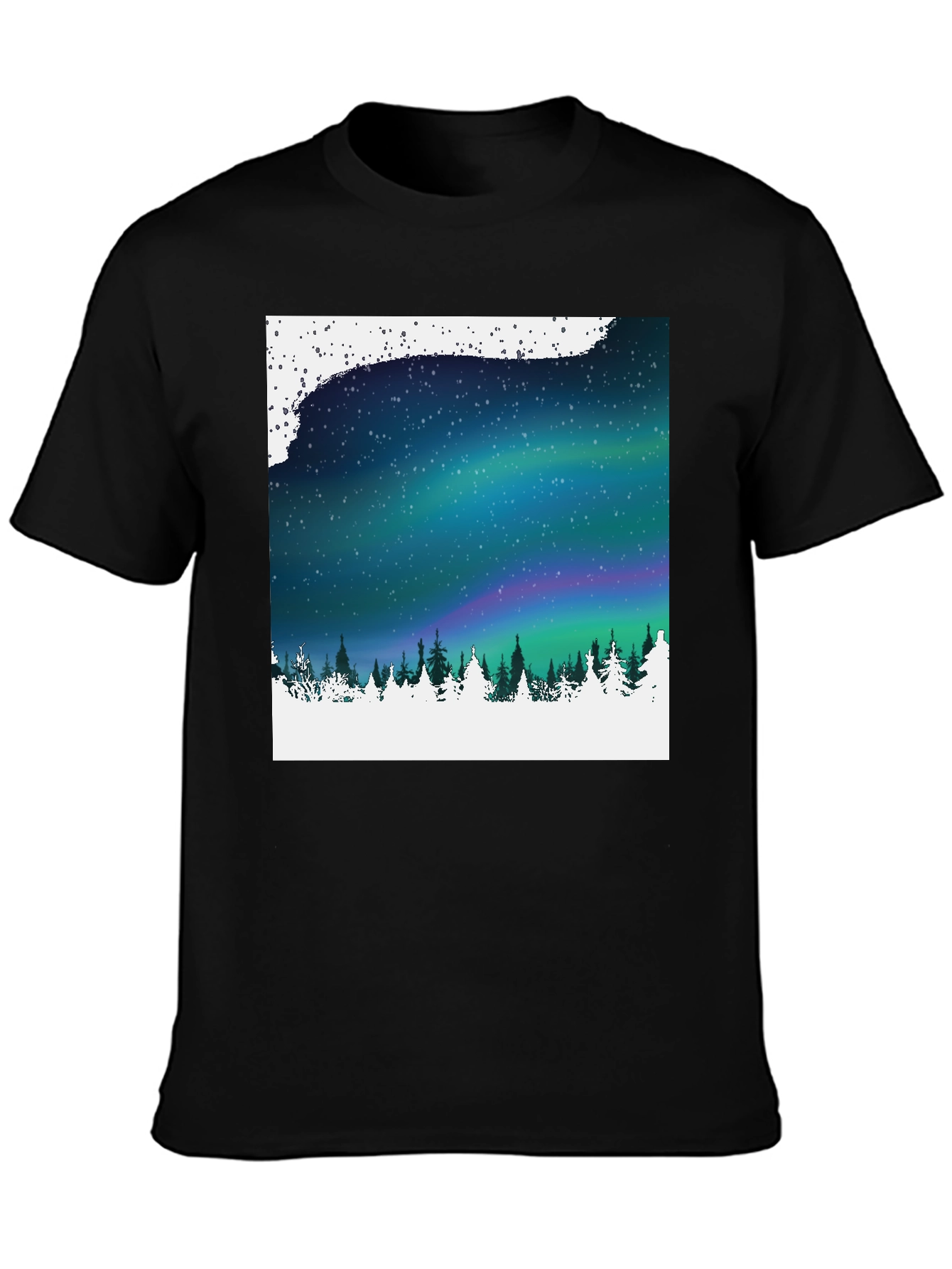 Aurora Borealis Graphic Tee - Nature Scene